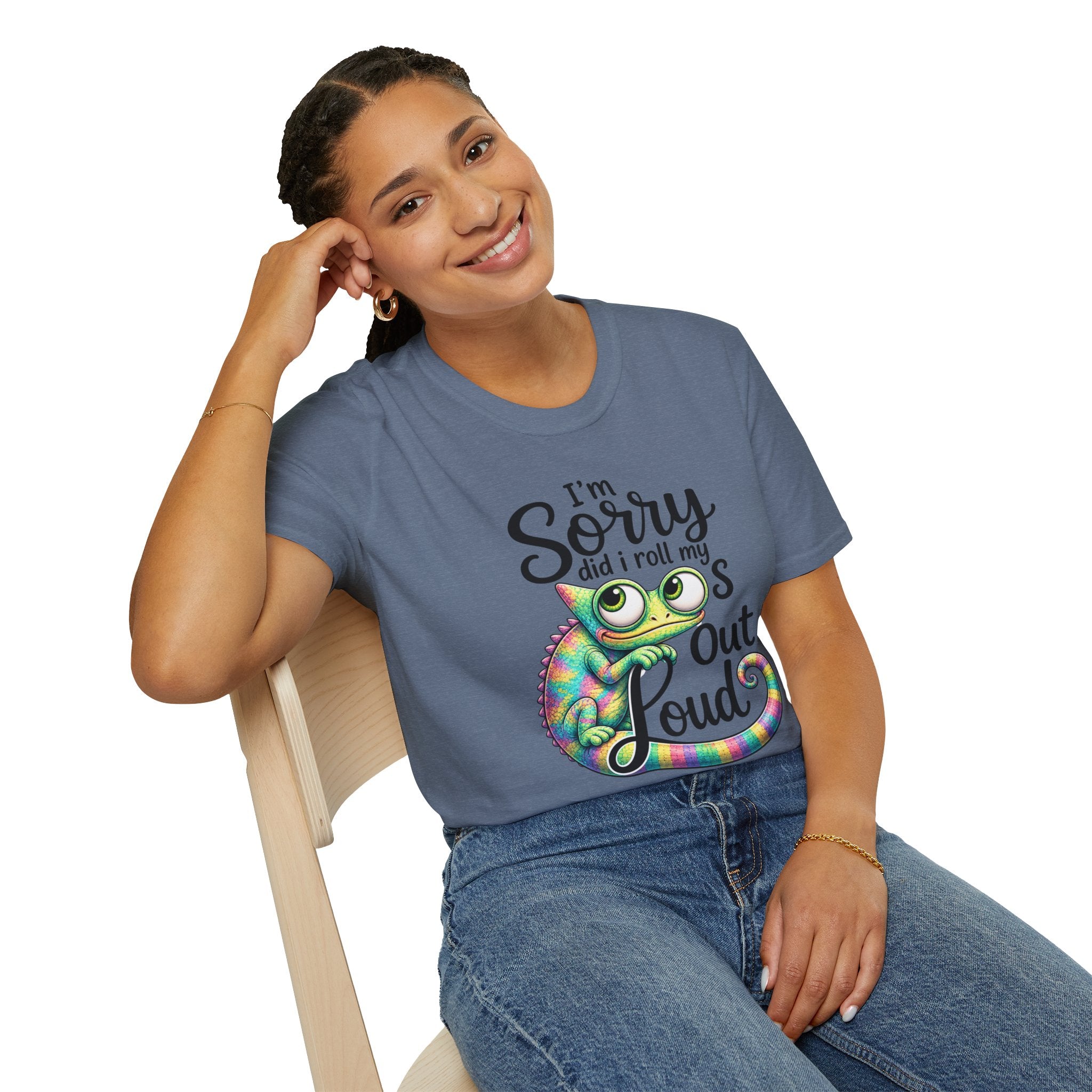Chameleon Graphic T-Shirt — "I'm Sorry Did I Roll My Eyes Out Loud"
