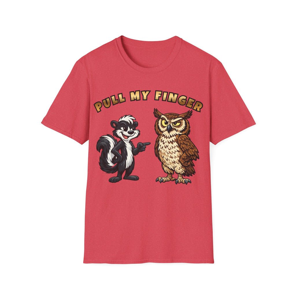 Pull My Finger Funny Skunk & Owl Graphic Tee