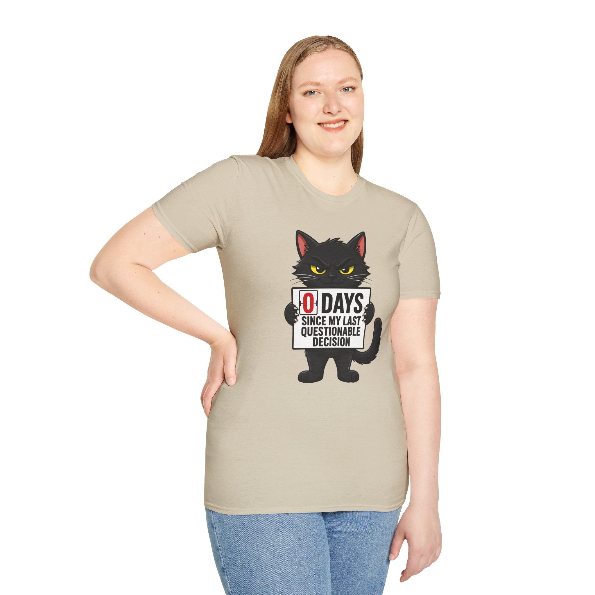 0 Days Since My Last Questionable Decision Graphic Tee