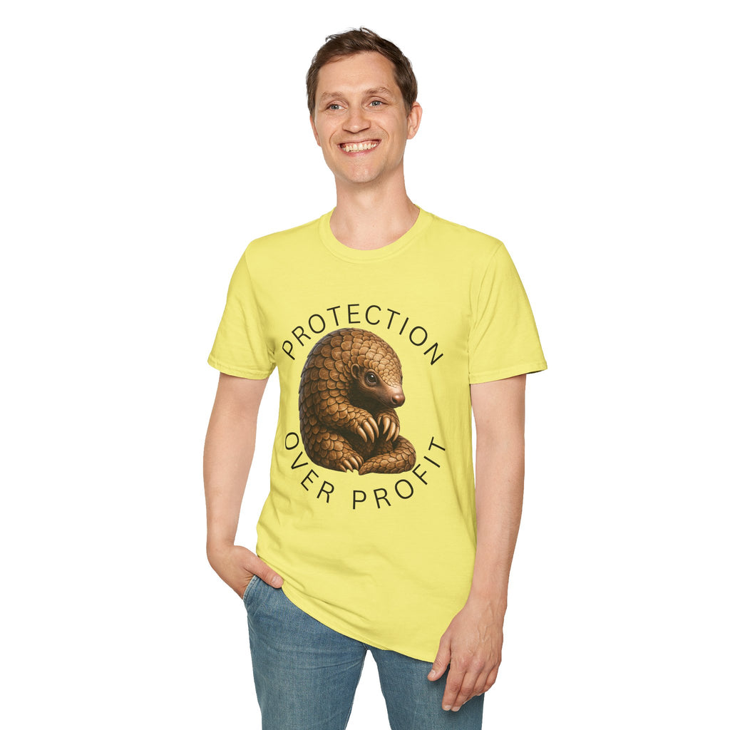 Protection Over Profit T-Shirt — Wildlife Conservation Pangolin Tee
