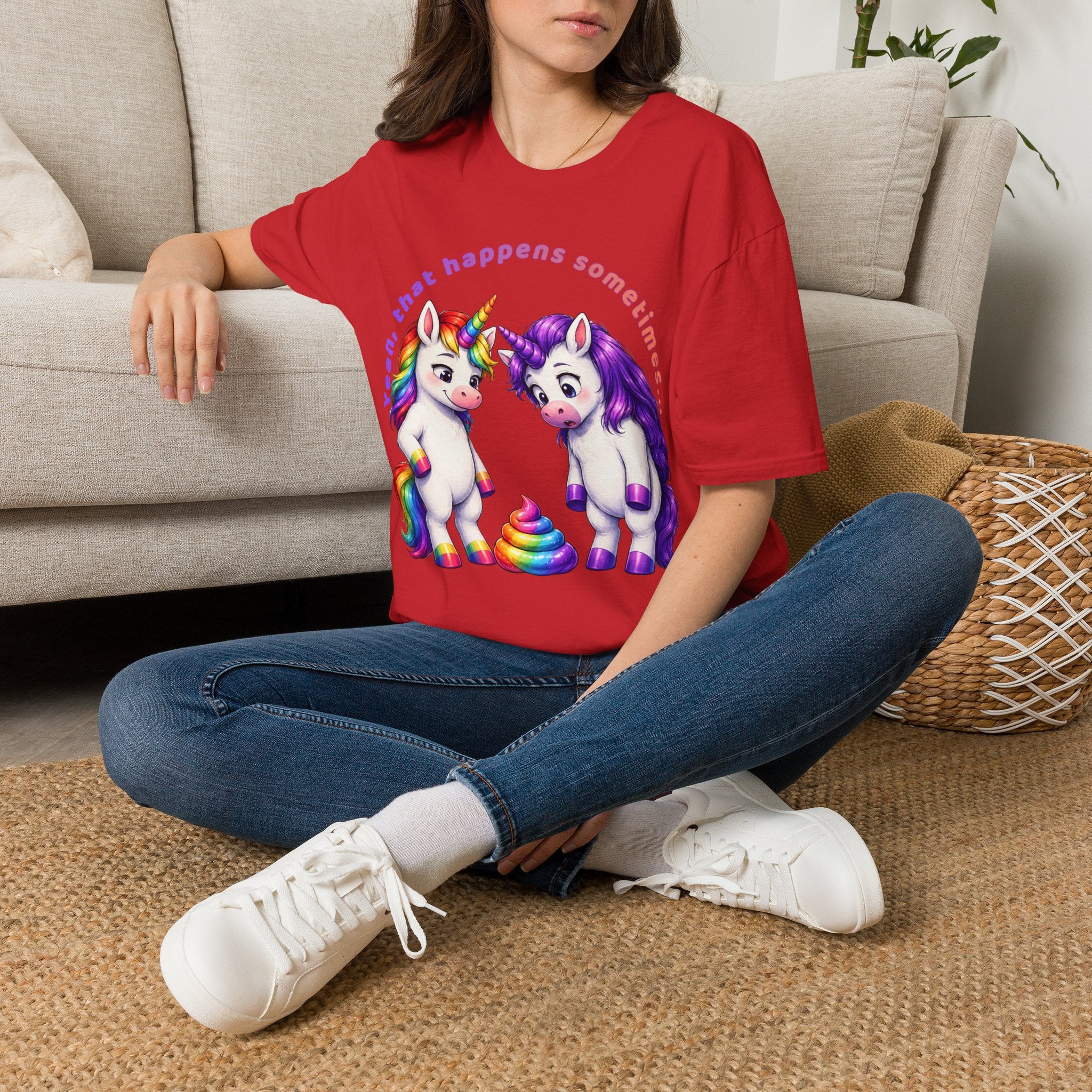 Funny Unicorn T-Shirt | Yeah, That Happens Sometimes Graphic Tee