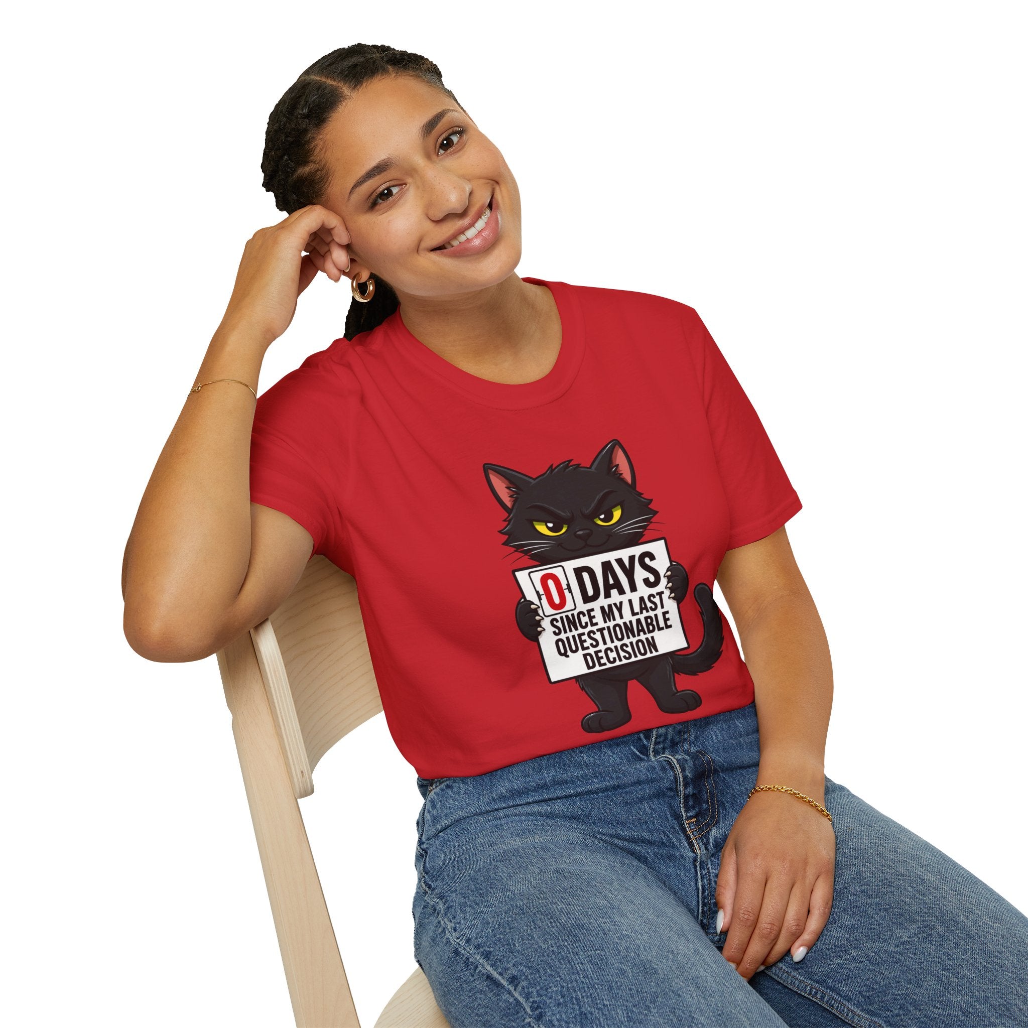 0 Days Since My Last Questionable Decision Graphic Tee