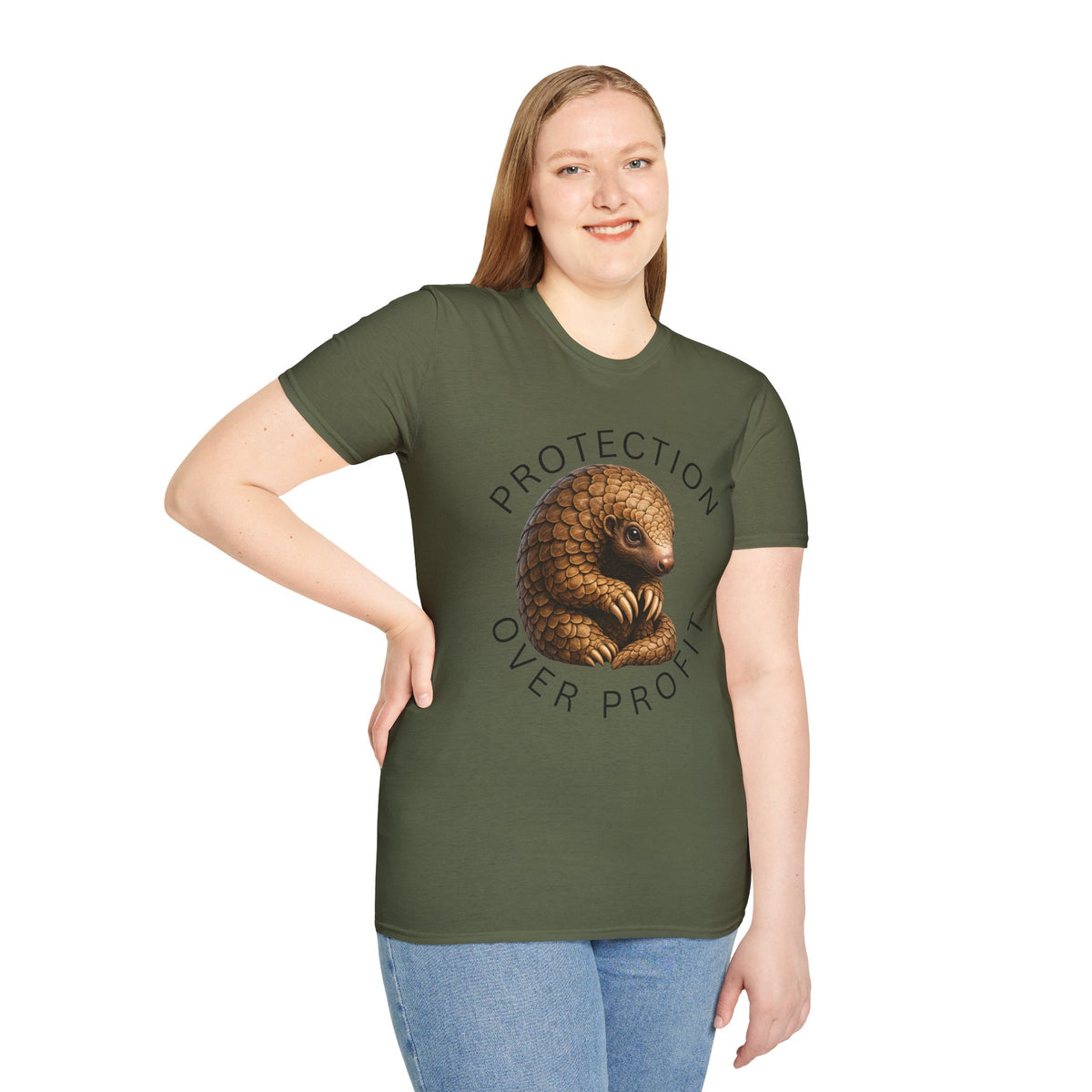 Protection Over Profit T-Shirt — Wildlife Conservation Pangolin Tee