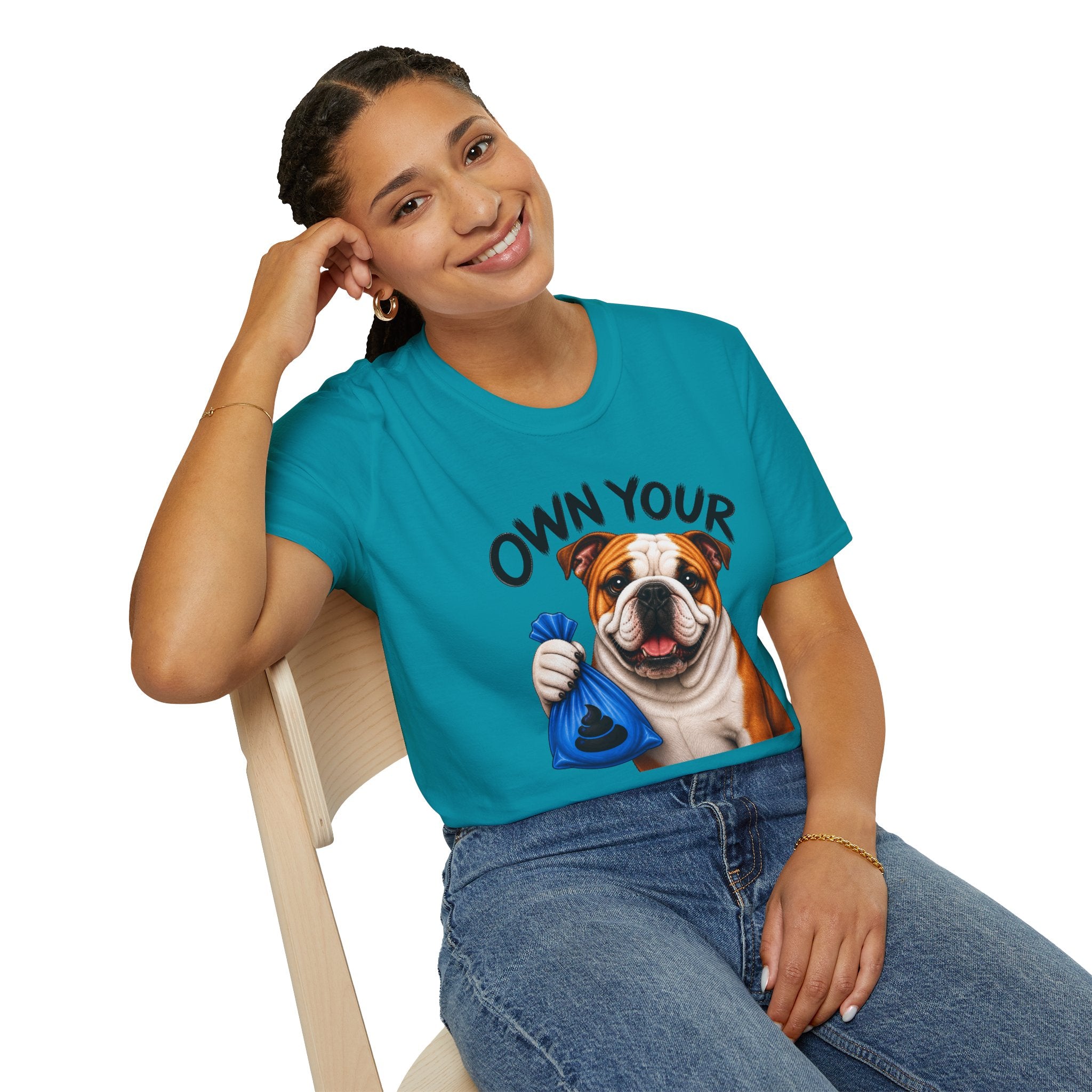 Own Your Poop Bulldog Tee