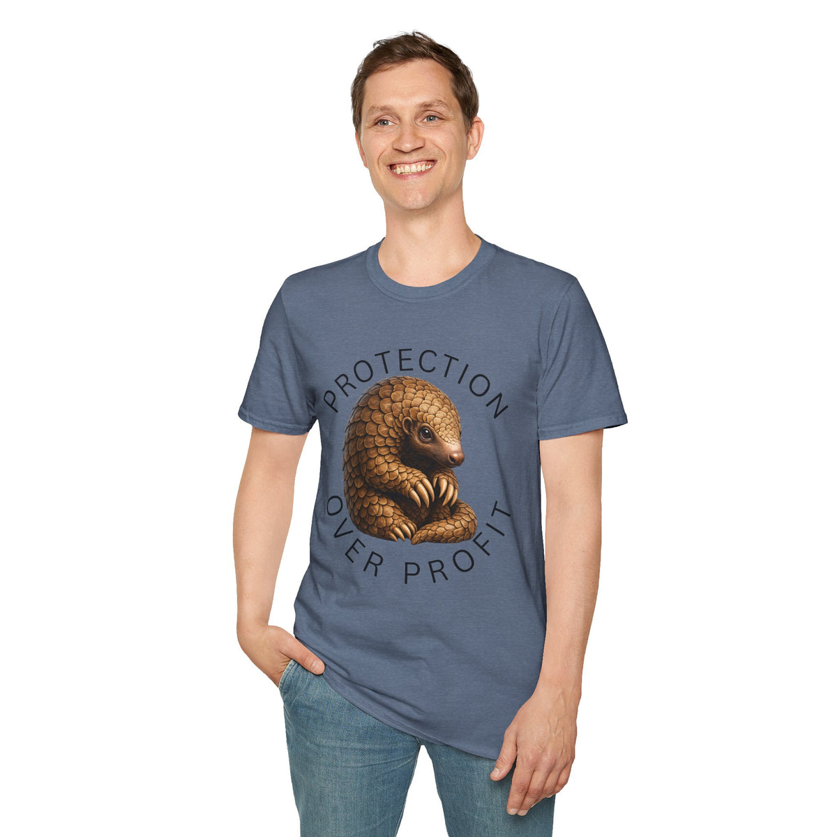 Protection Over Profit T-Shirt — Wildlife Conservation Pangolin Tee