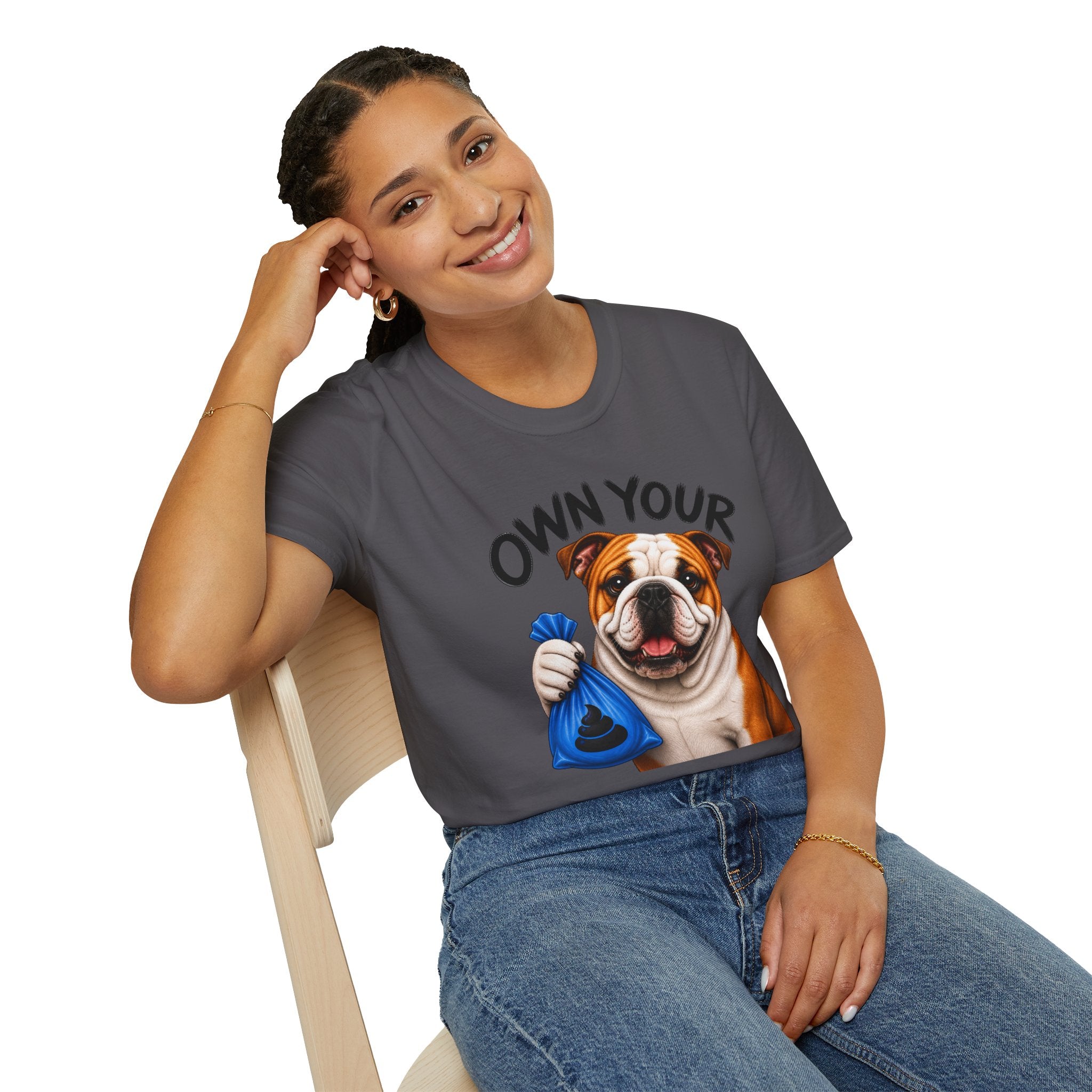 Own Your Poop Bulldog Tee