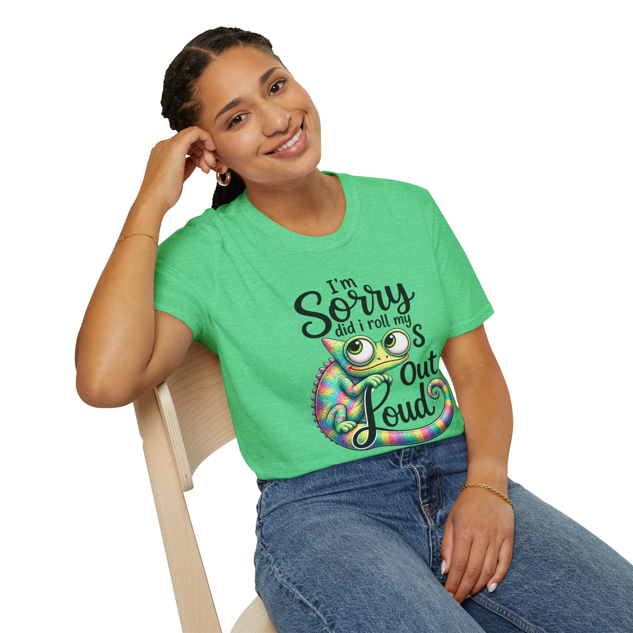 Chameleon Graphic T-Shirt — "I'm Sorry Did I Roll My Eyes Out Loud"