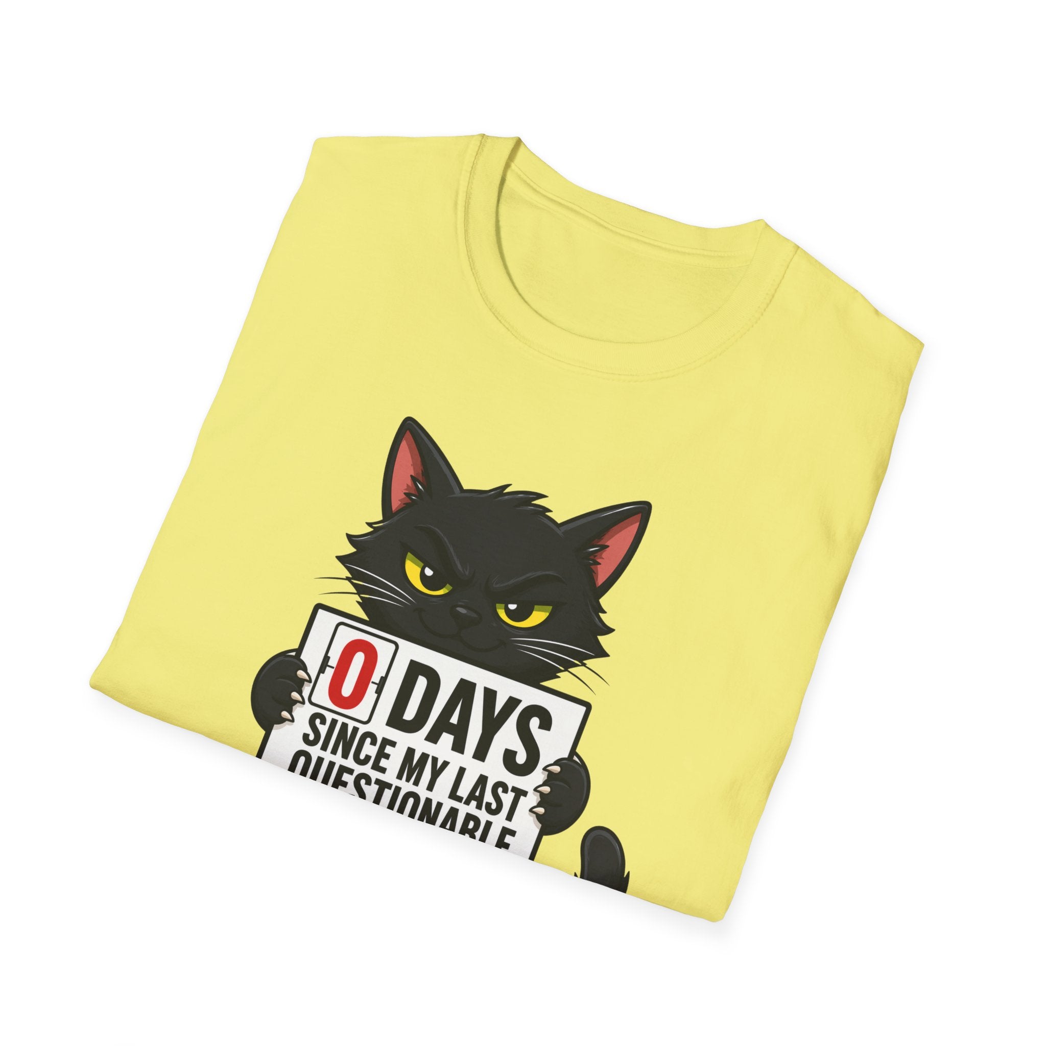 0 Days Since My Last Questionable Decision Graphic Tee