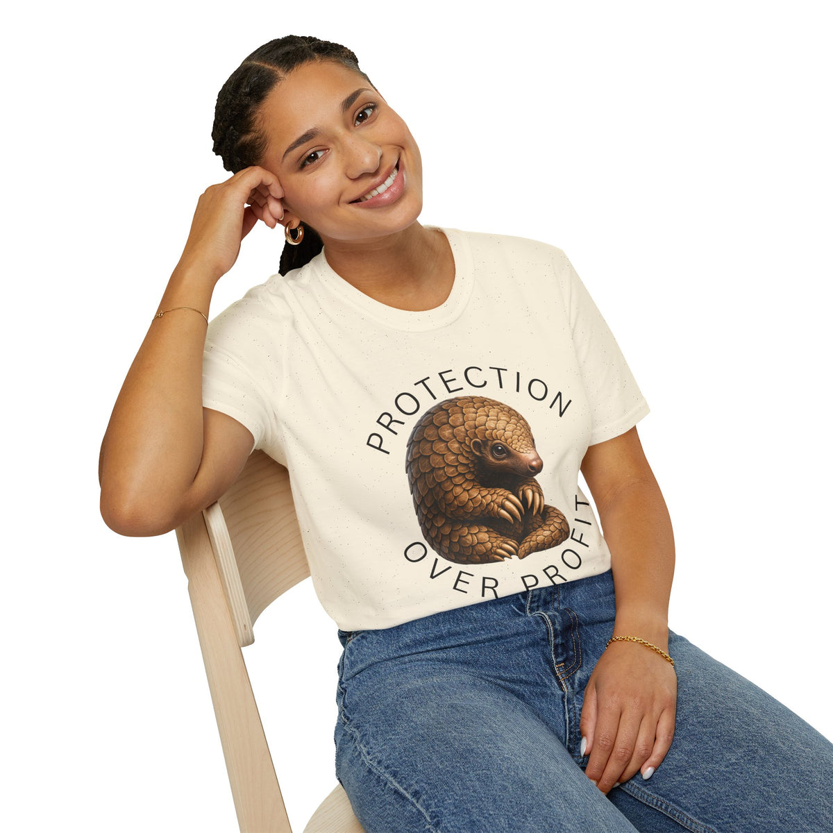 Protection Over Profit T-Shirt — Wildlife Conservation Pangolin Tee