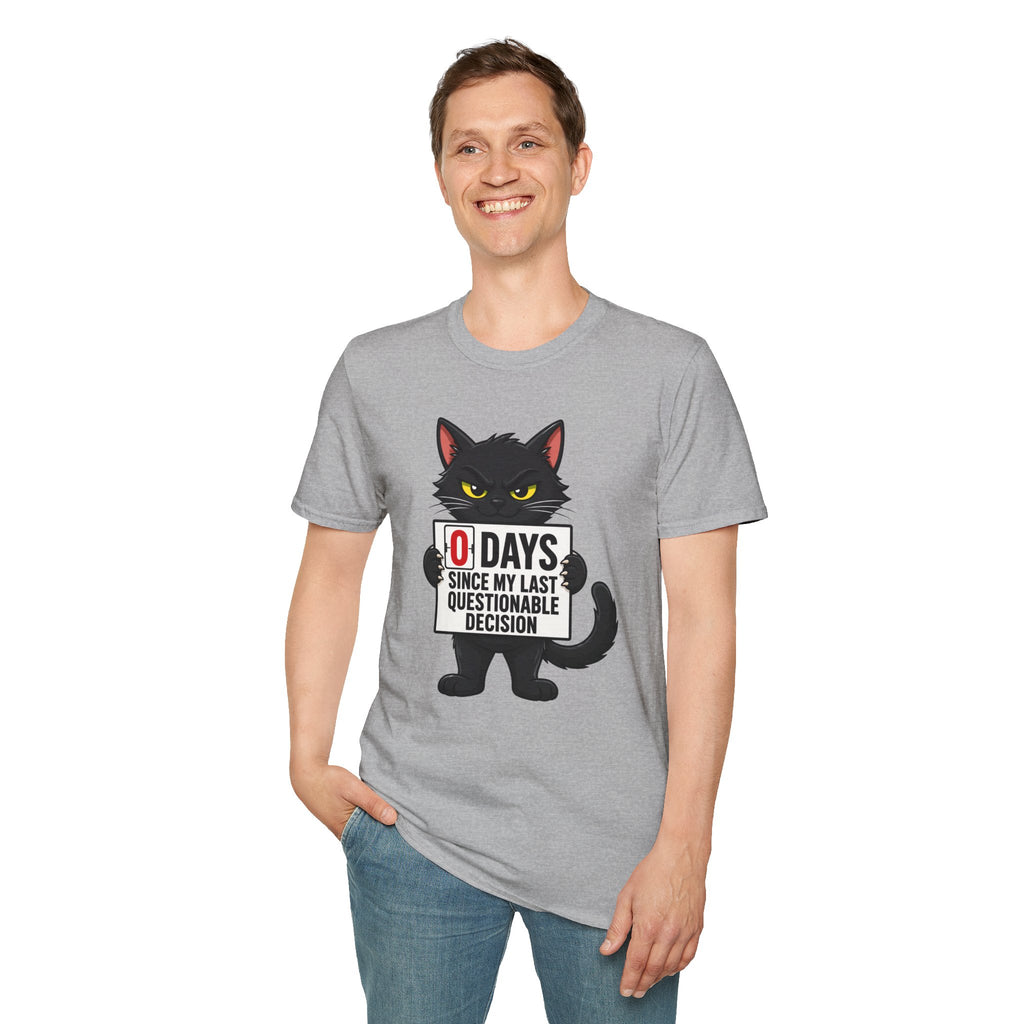 0 Days Since My Last Questionable Decision Graphic Tee
