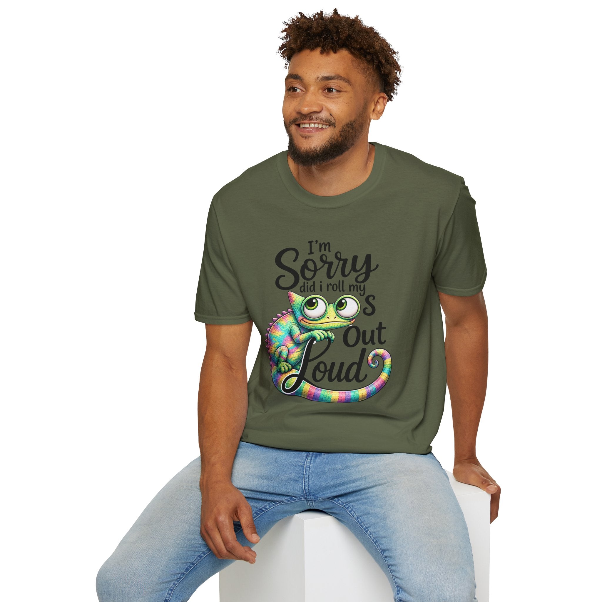 Chameleon Graphic T-Shirt — "I'm Sorry Did I Roll My Eyes Out Loud"