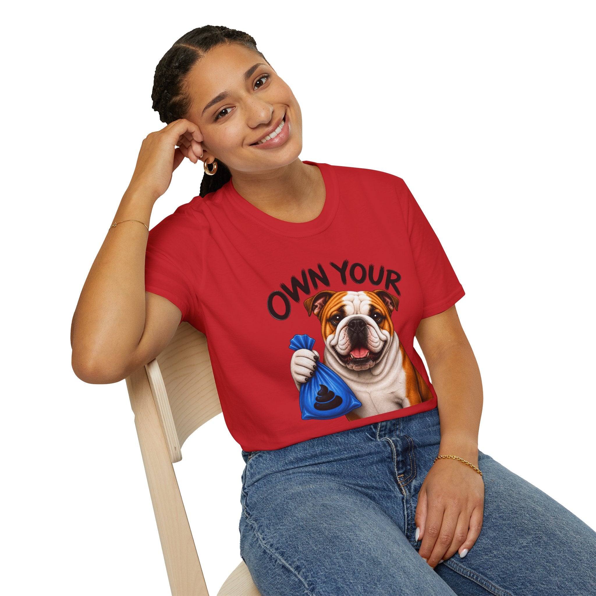 Own Your Poop Bulldog Tee