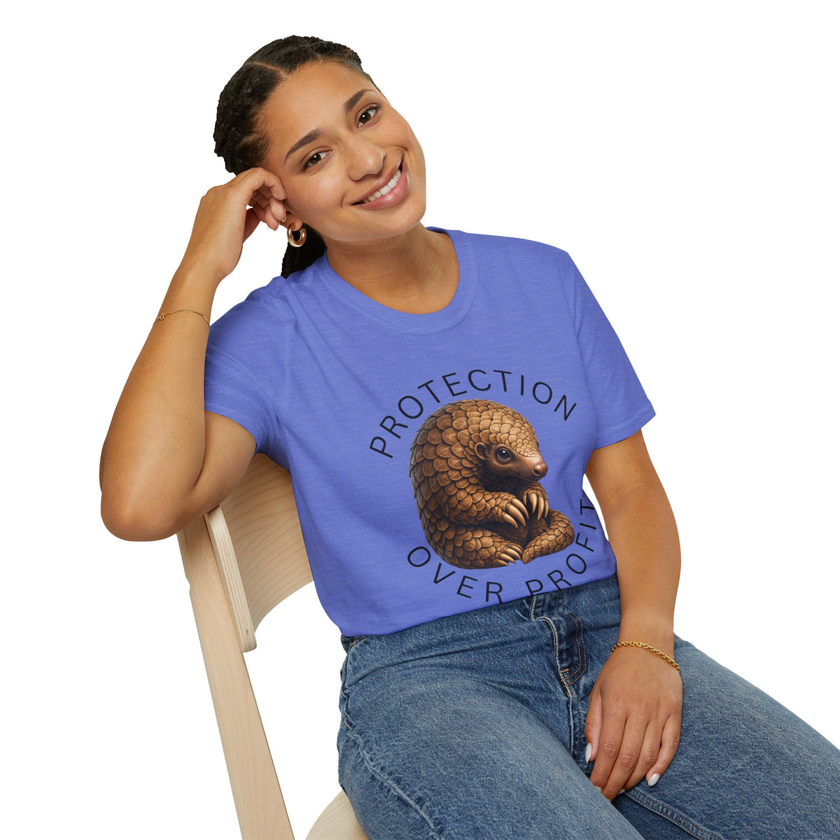 Protection Over Profit T-Shirt — Wildlife Conservation Pangolin Tee