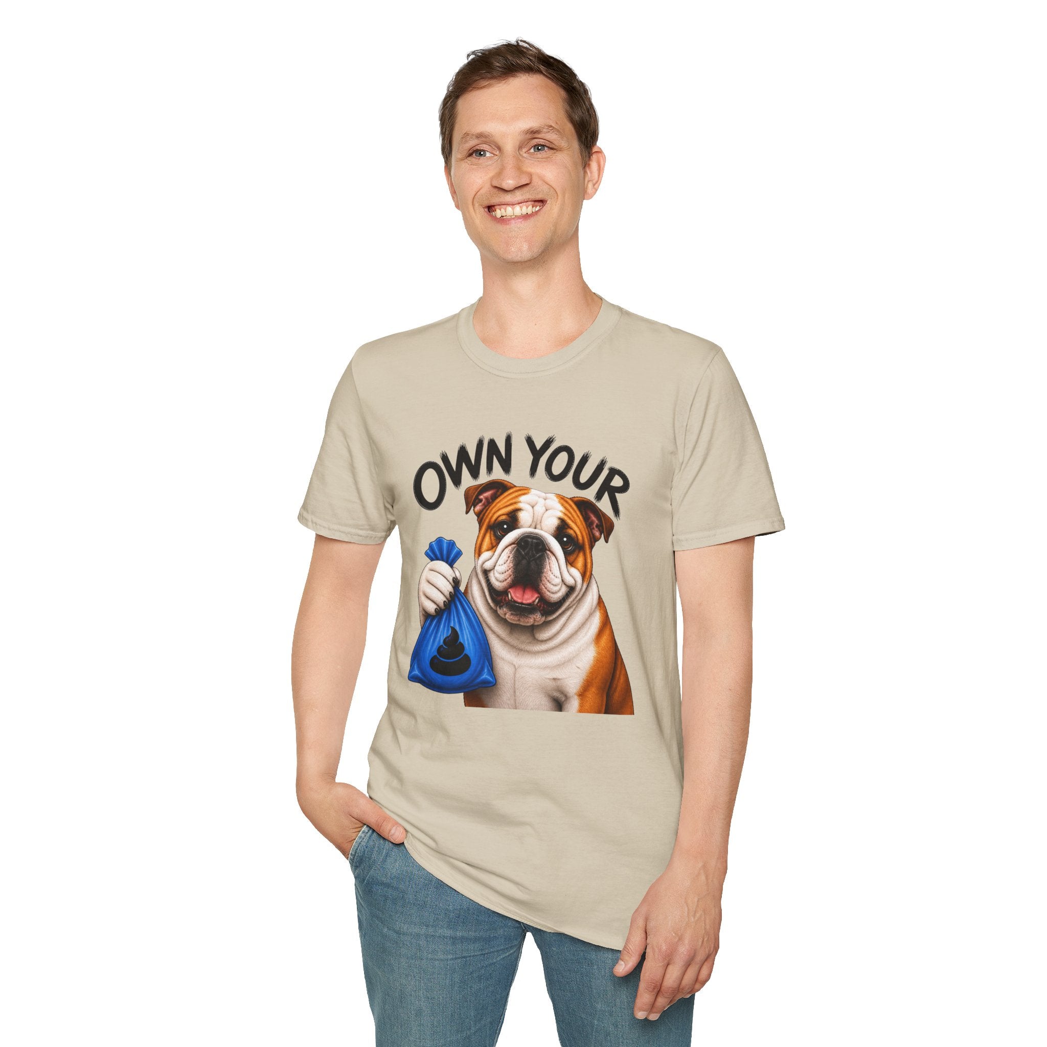 Own Your Poop Bulldog Tee