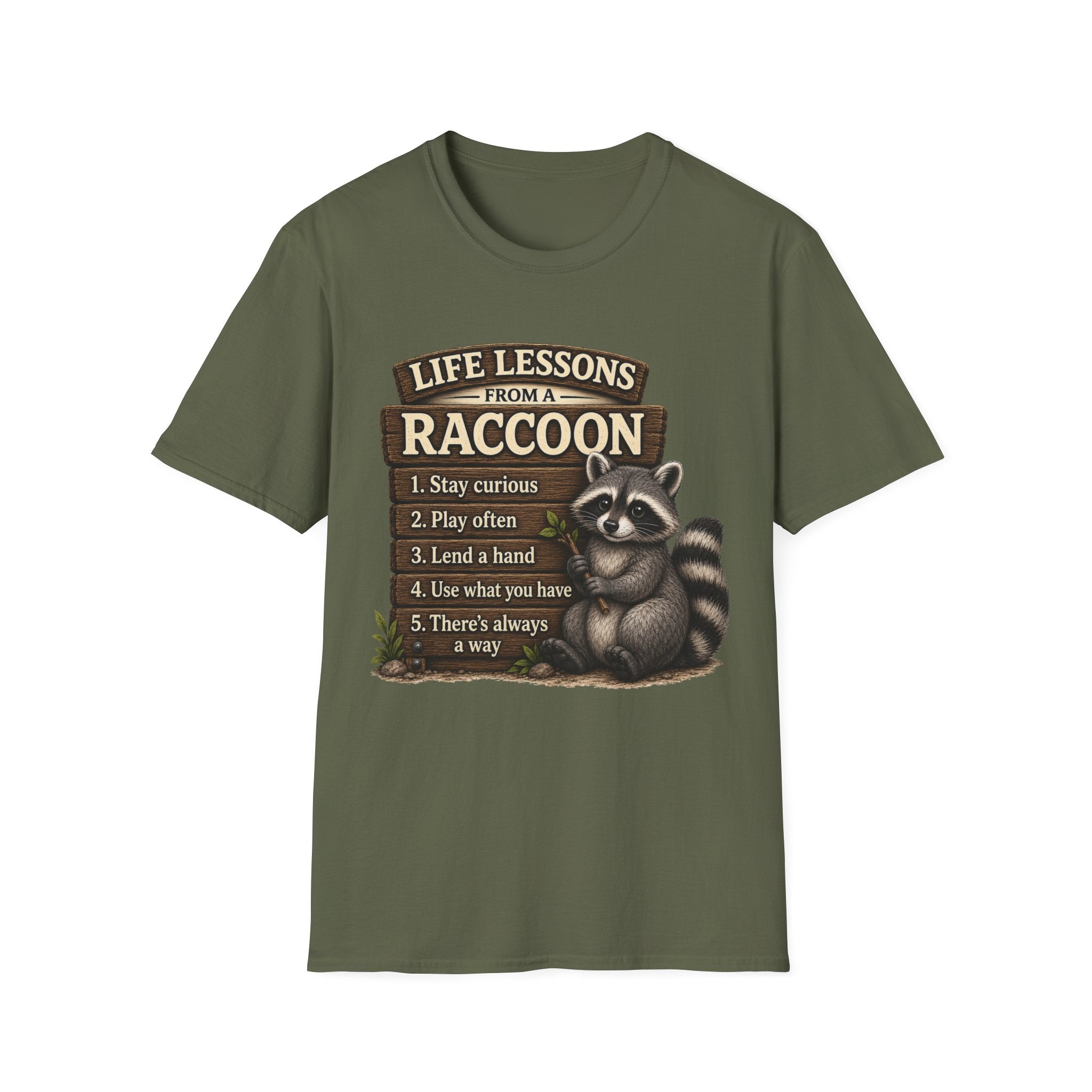 Life Lessons From a Raccoon Graphic Tee