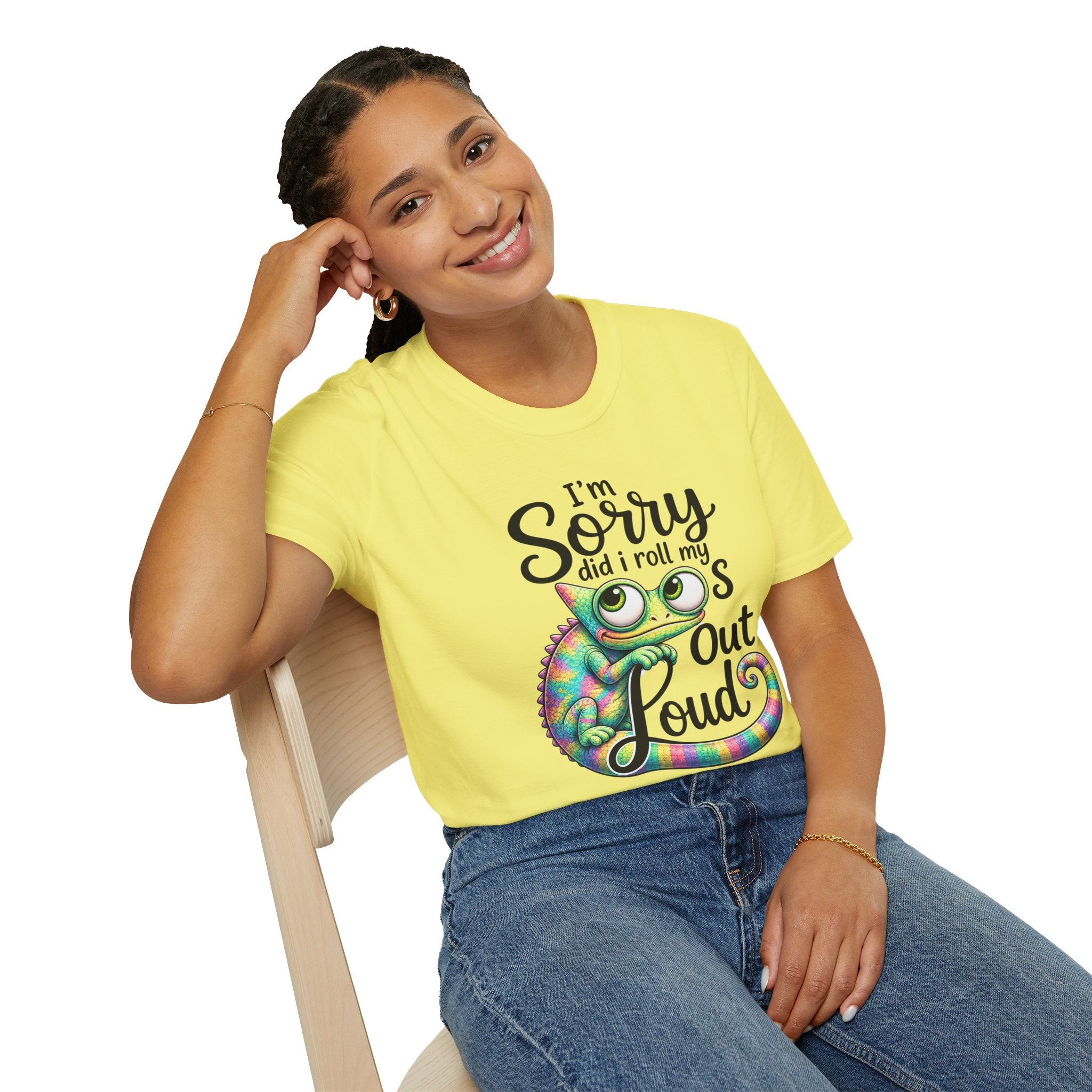 Chameleon Graphic T-Shirt — "I'm Sorry Did I Roll My Eyes Out Loud"