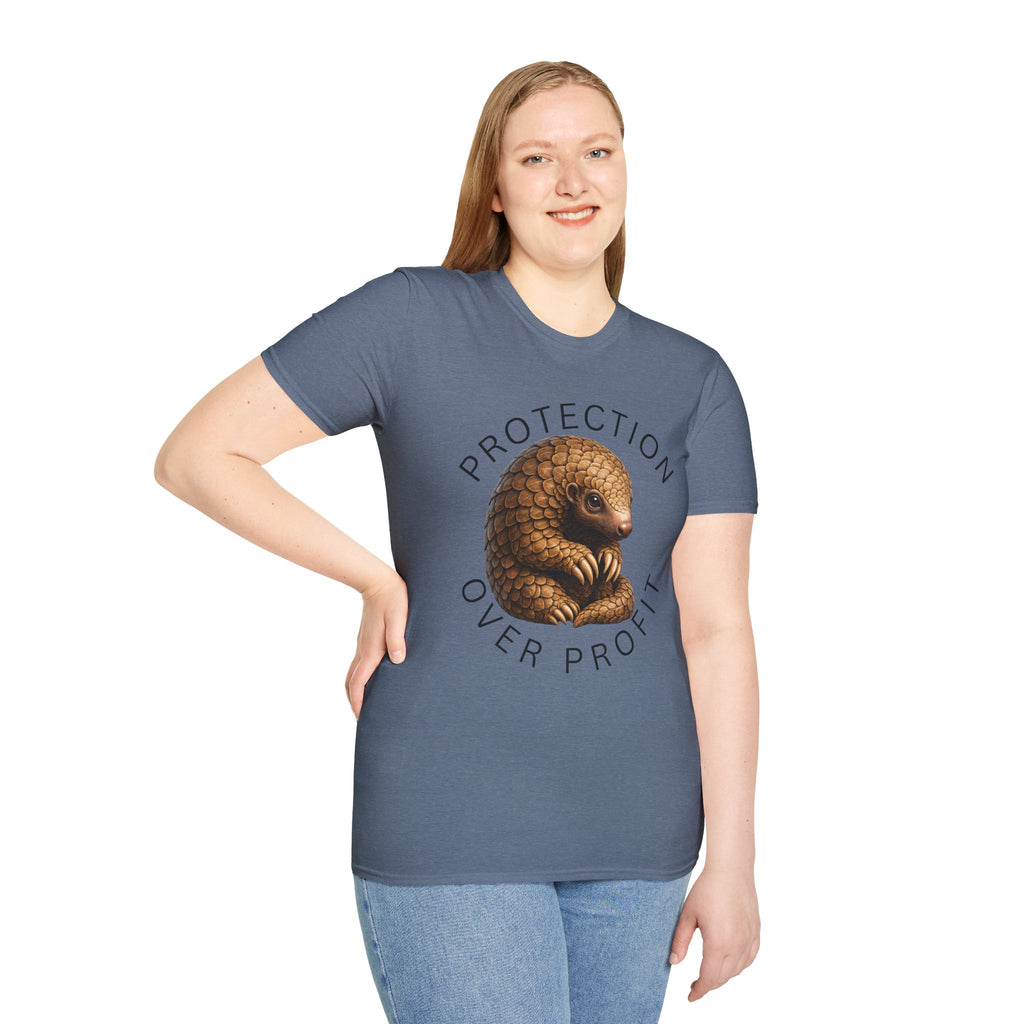 Protection Over Profit T-Shirt — Wildlife Conservation Pangolin Tee