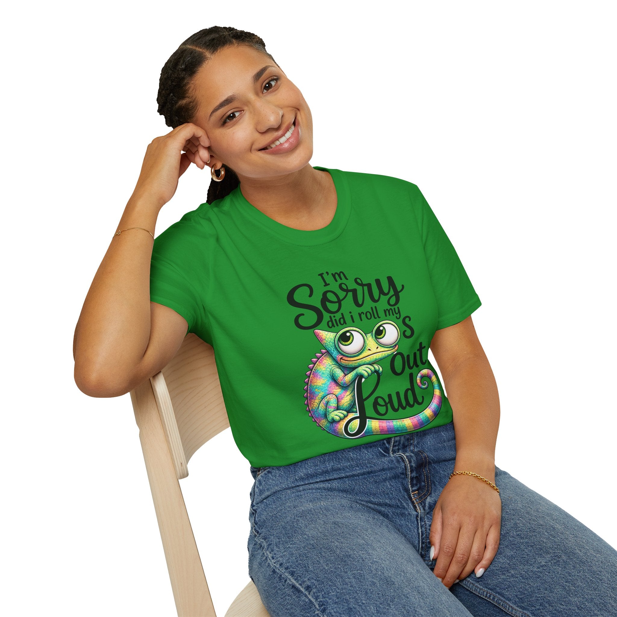 Chameleon Graphic T-Shirt — "I'm Sorry Did I Roll My Eyes Out Loud"