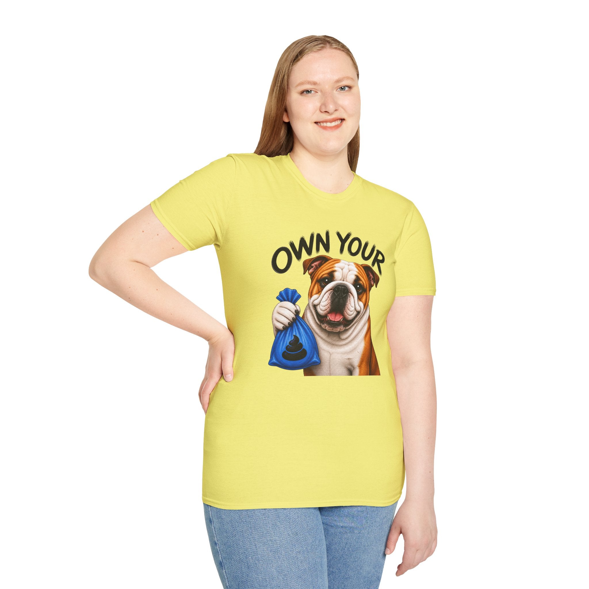 Own Your Poop Bulldog Tee