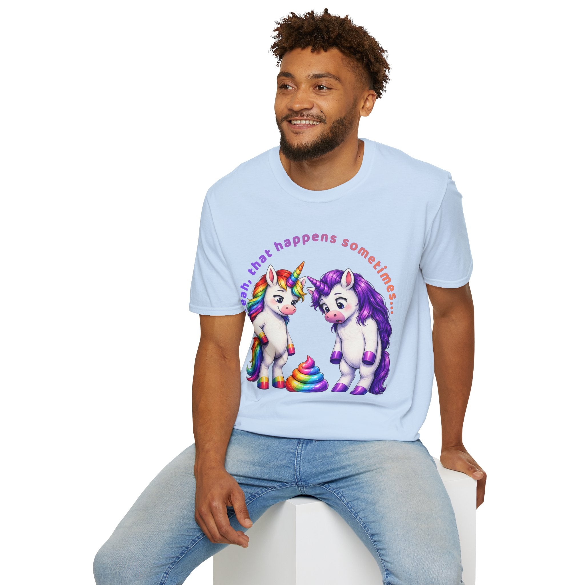 Funny Unicorn T-Shirt | Yeah, That Happens Sometimes Graphic Tee