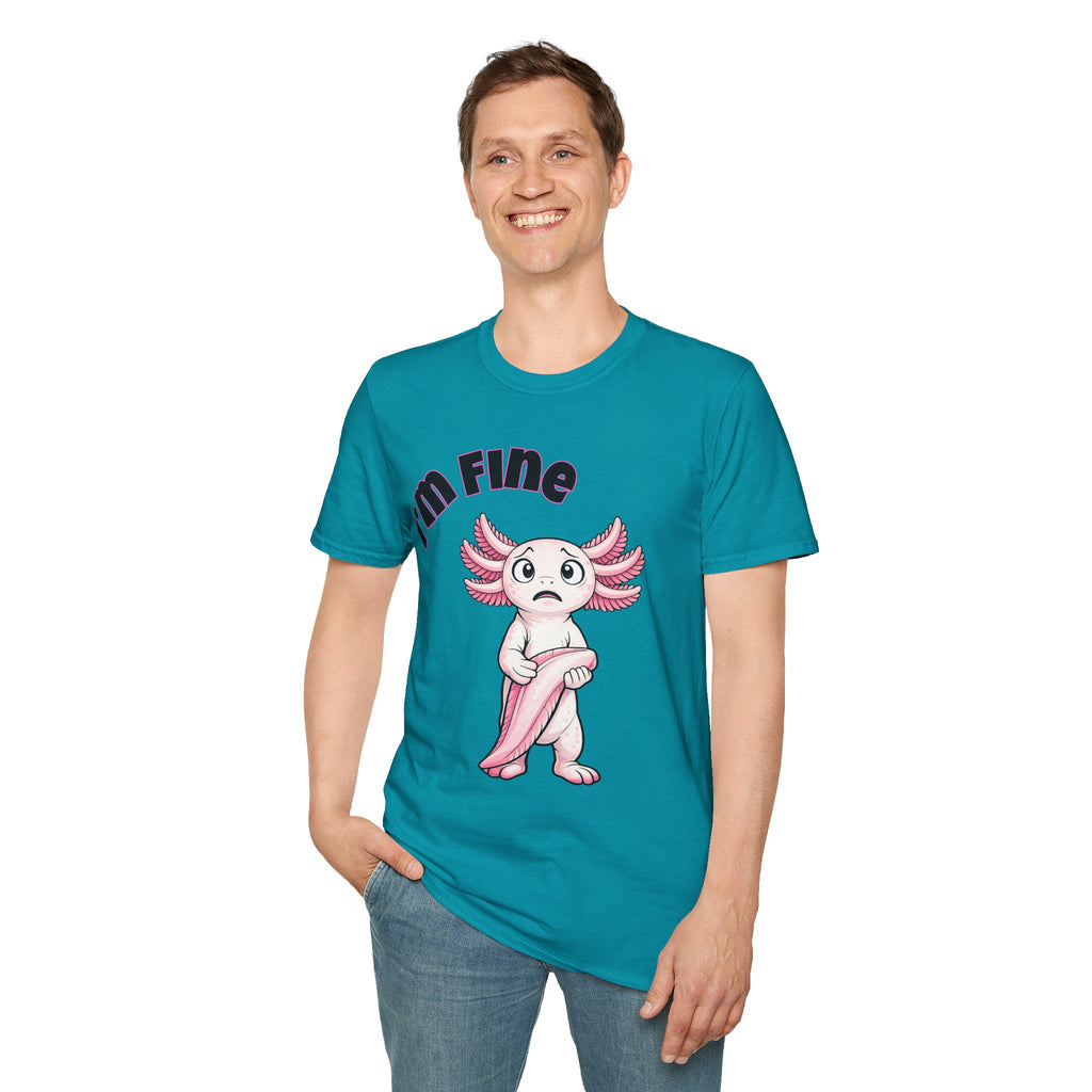 Funny Axolotl T-Shirt | I'm Fine Graphic Tee