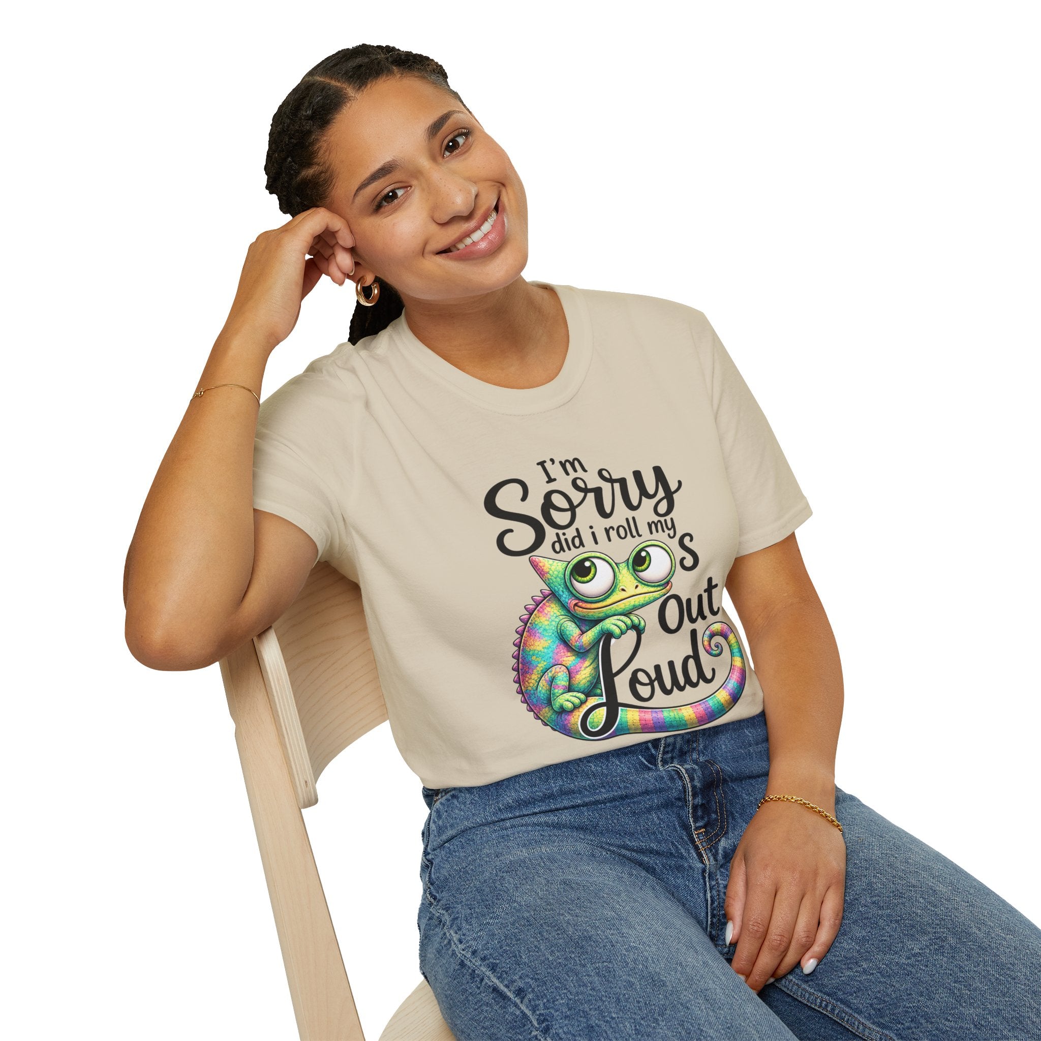 Chameleon Graphic T-Shirt — "I'm Sorry Did I Roll My Eyes Out Loud"
