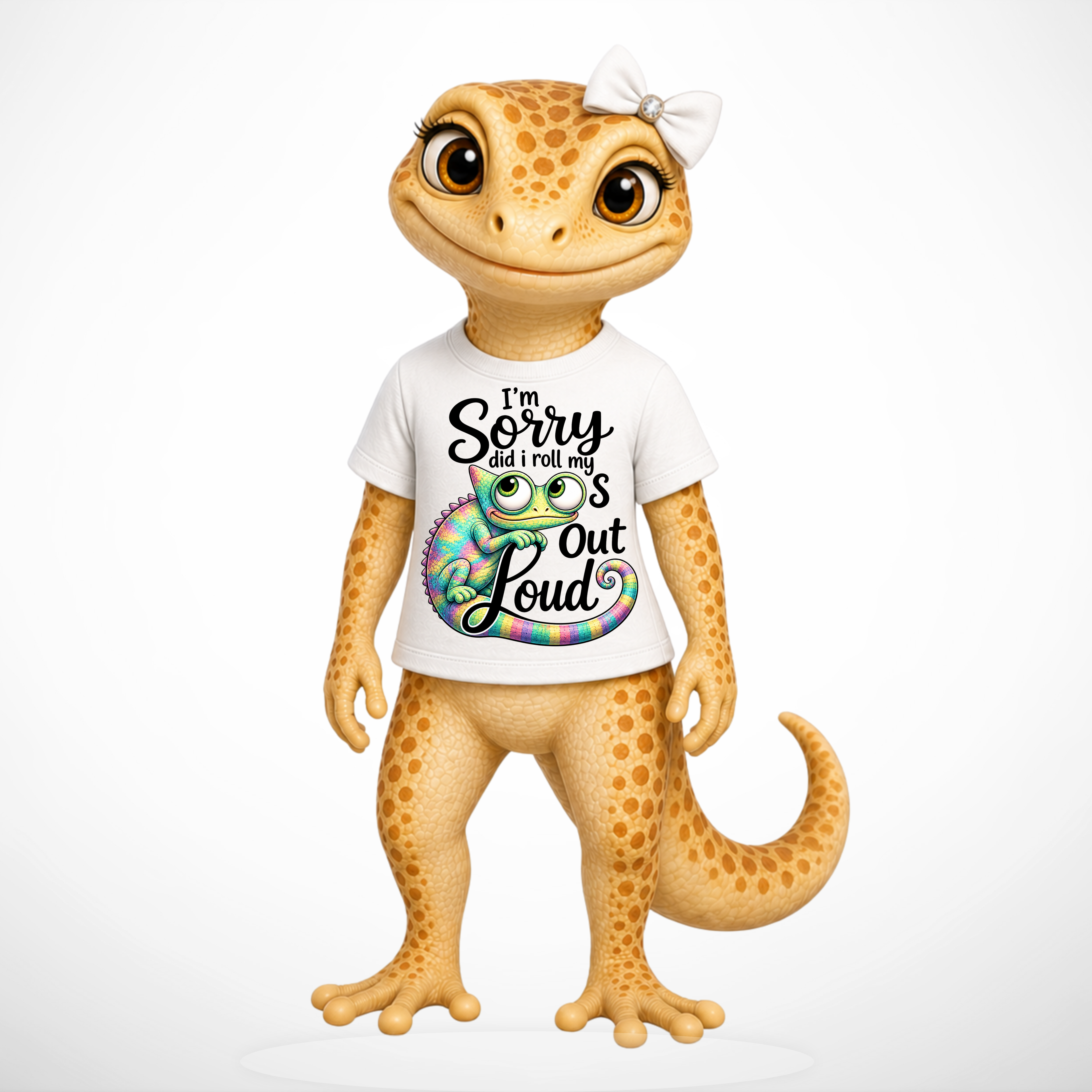 Chameleon Graphic T-Shirt — "I'm Sorry Did I Roll My Eyes Out Loud"
