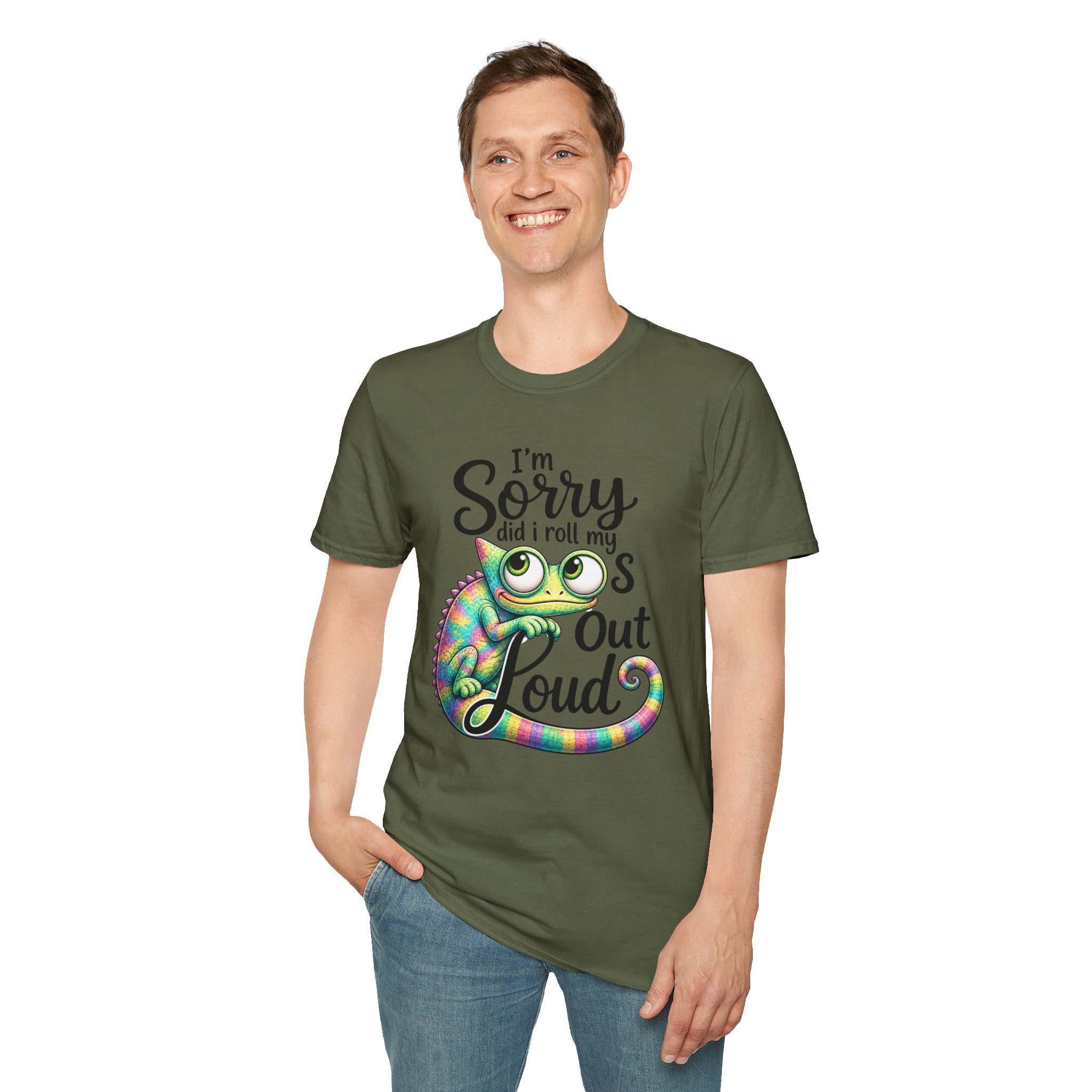 Chameleon Graphic T-Shirt — "I'm Sorry Did I Roll My Eyes Out Loud"