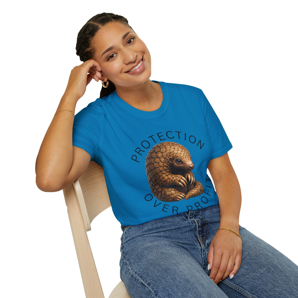 Protection Over Profit T-Shirt — Wildlife Conservation Pangolin Tee