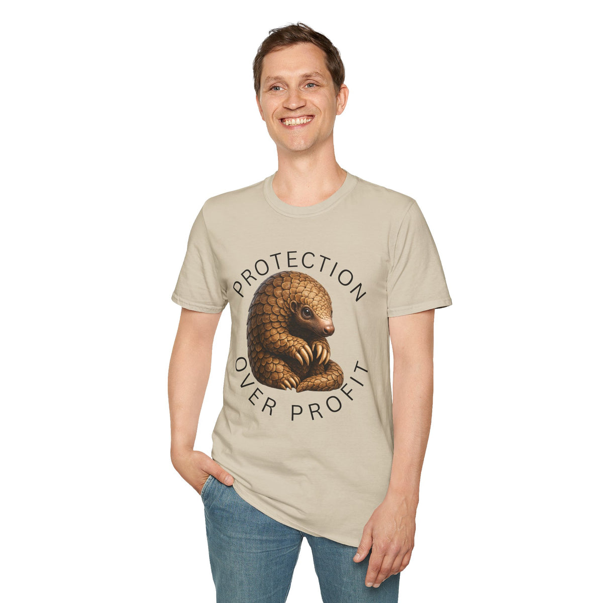 Protection Over Profit T-Shirt — Wildlife Conservation Pangolin Tee
