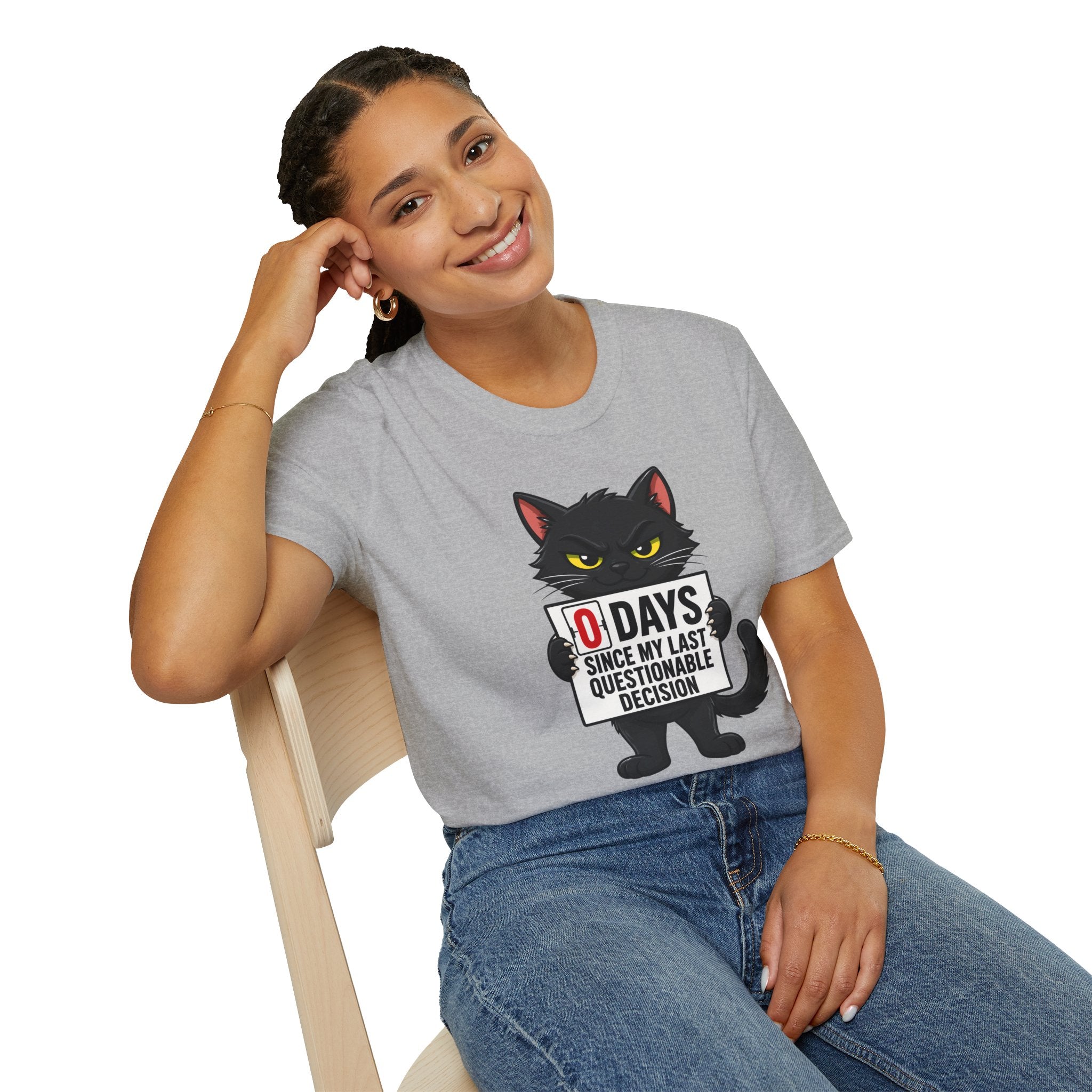 0 Days Since My Last Questionable Decision Graphic Tee