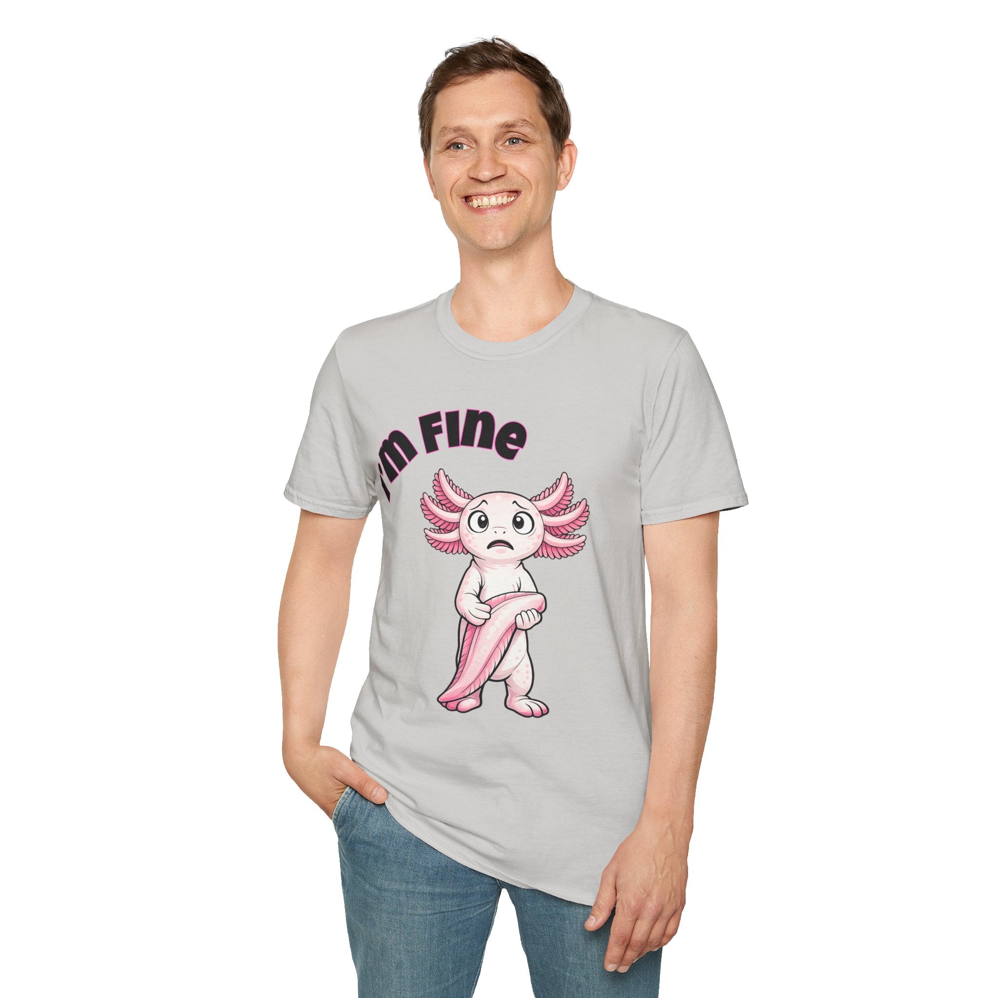 Funny Axolotl T-Shirt | I'm Fine Graphic Tee
