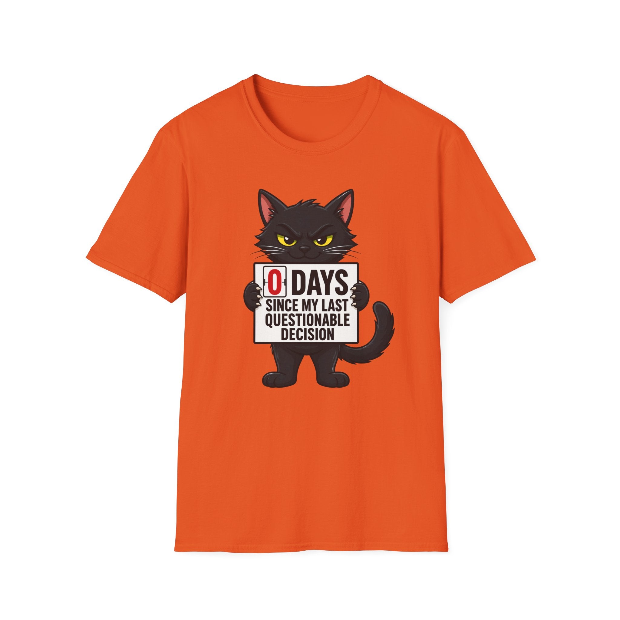 0 Days Since My Last Questionable Decision Graphic Tee