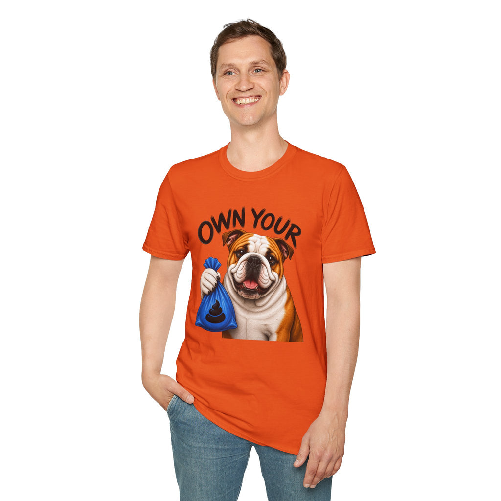 Own Your Poop Bulldog Tee