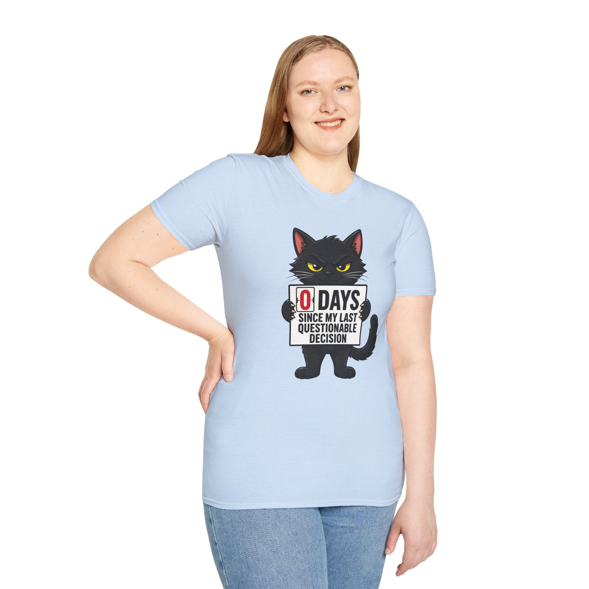 0 Days Since My Last Questionable Decision Graphic Tee