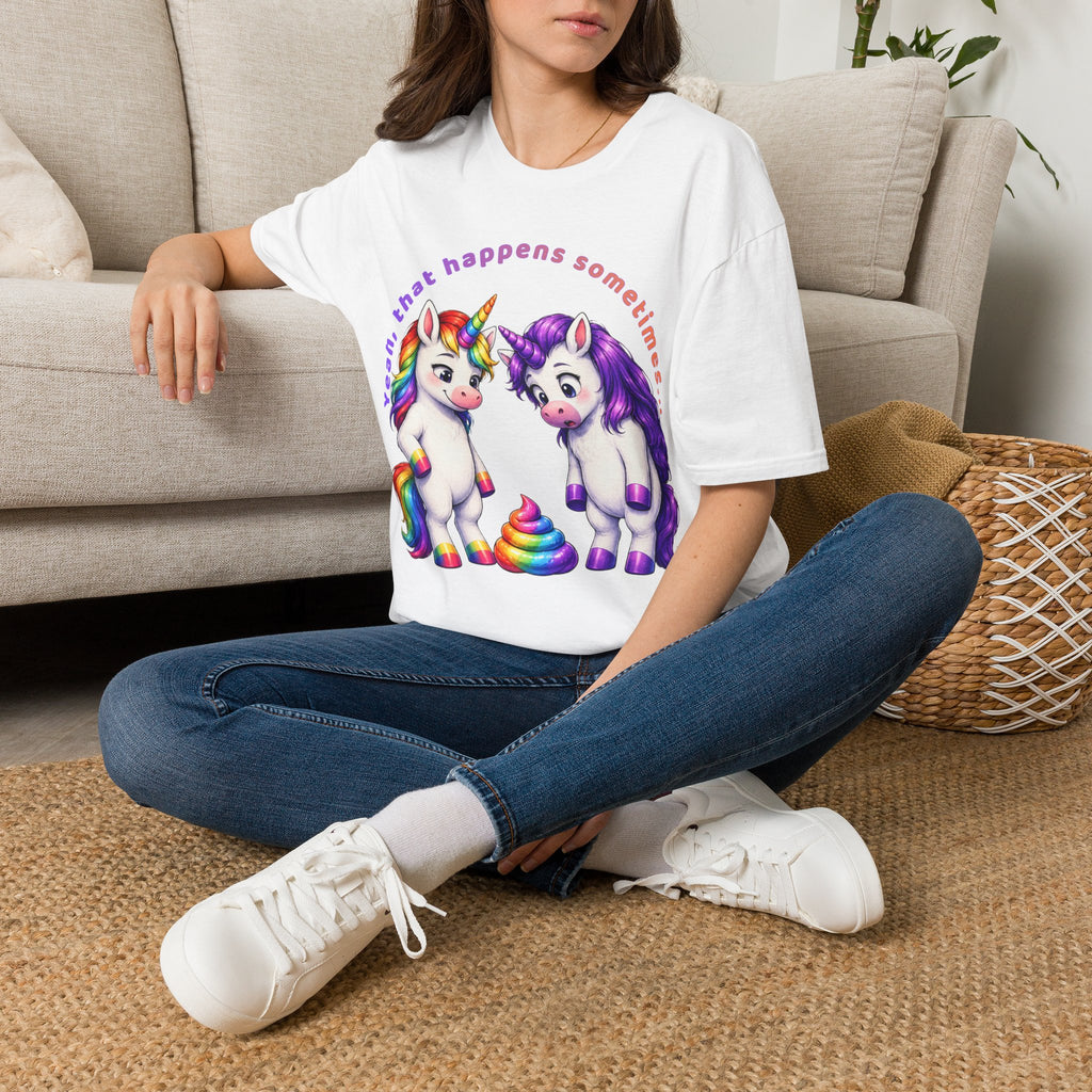 Funny Unicorn T-Shirt | Yeah, That Happens Sometimes Graphic Tee