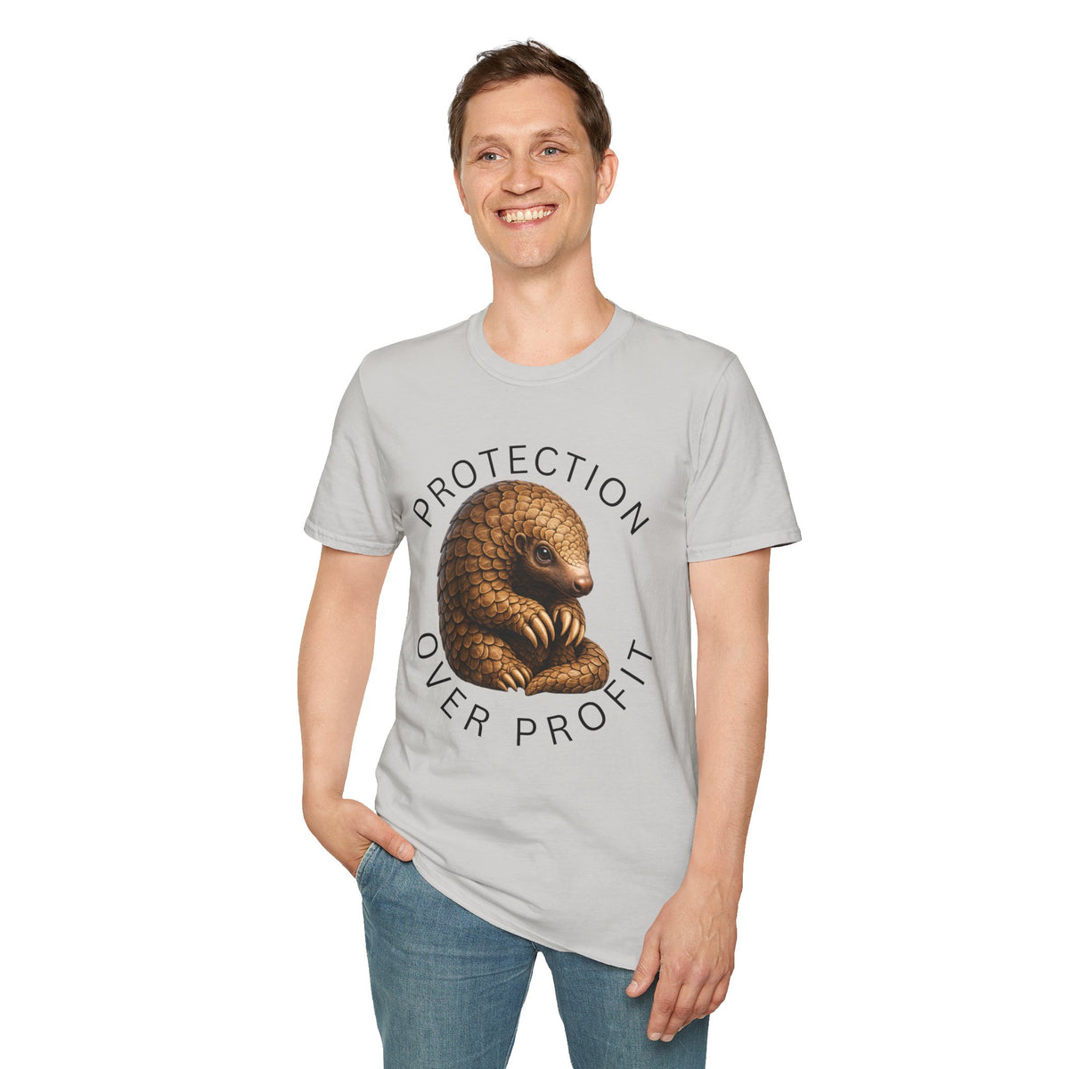 Protection Over Profit T-Shirt — Wildlife Conservation Pangolin Tee