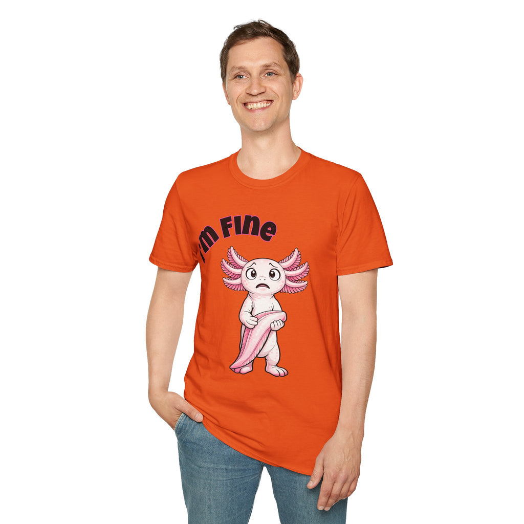 Funny Axolotl T-Shirt | I'm Fine Graphic Tee