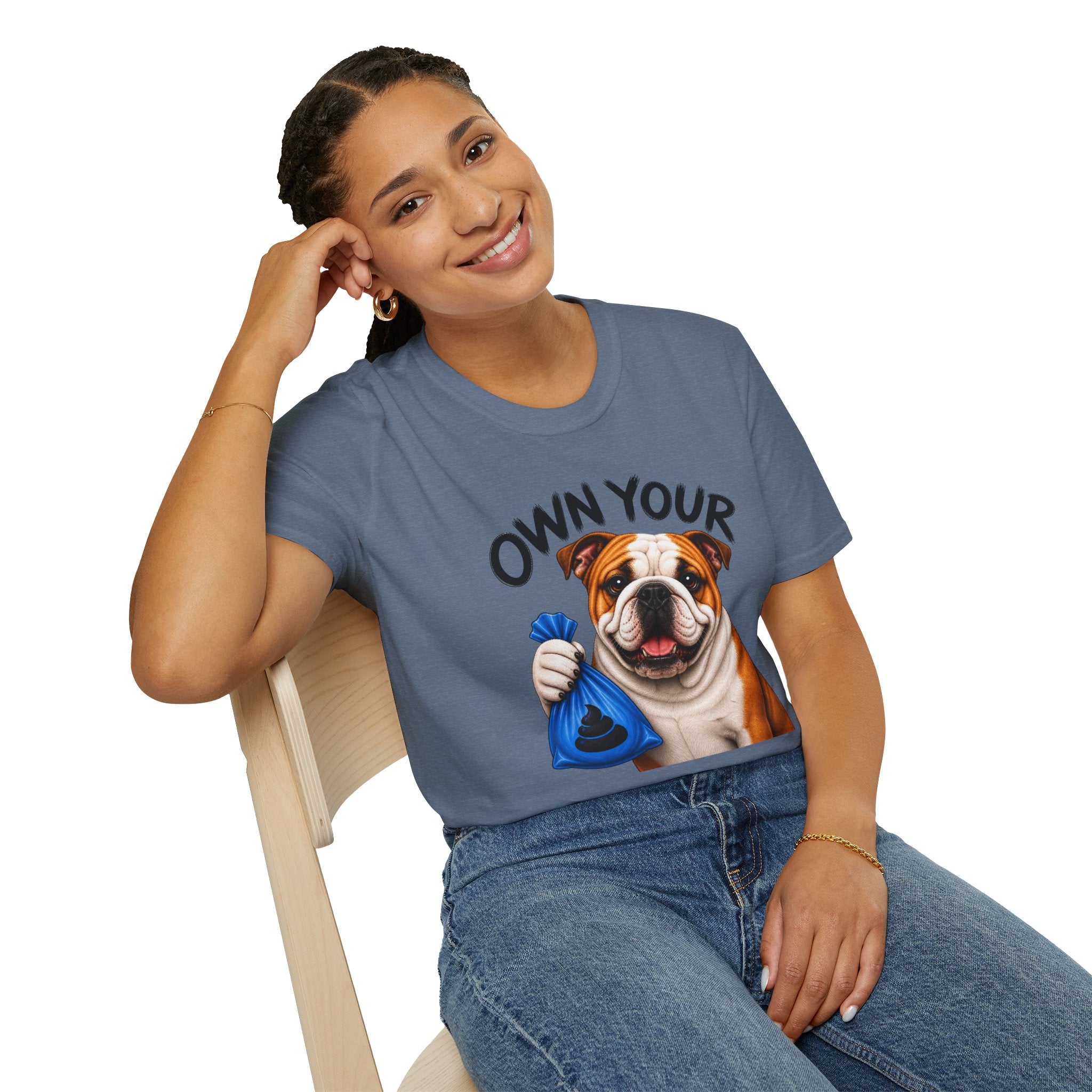 Own Your Poop Bulldog Tee