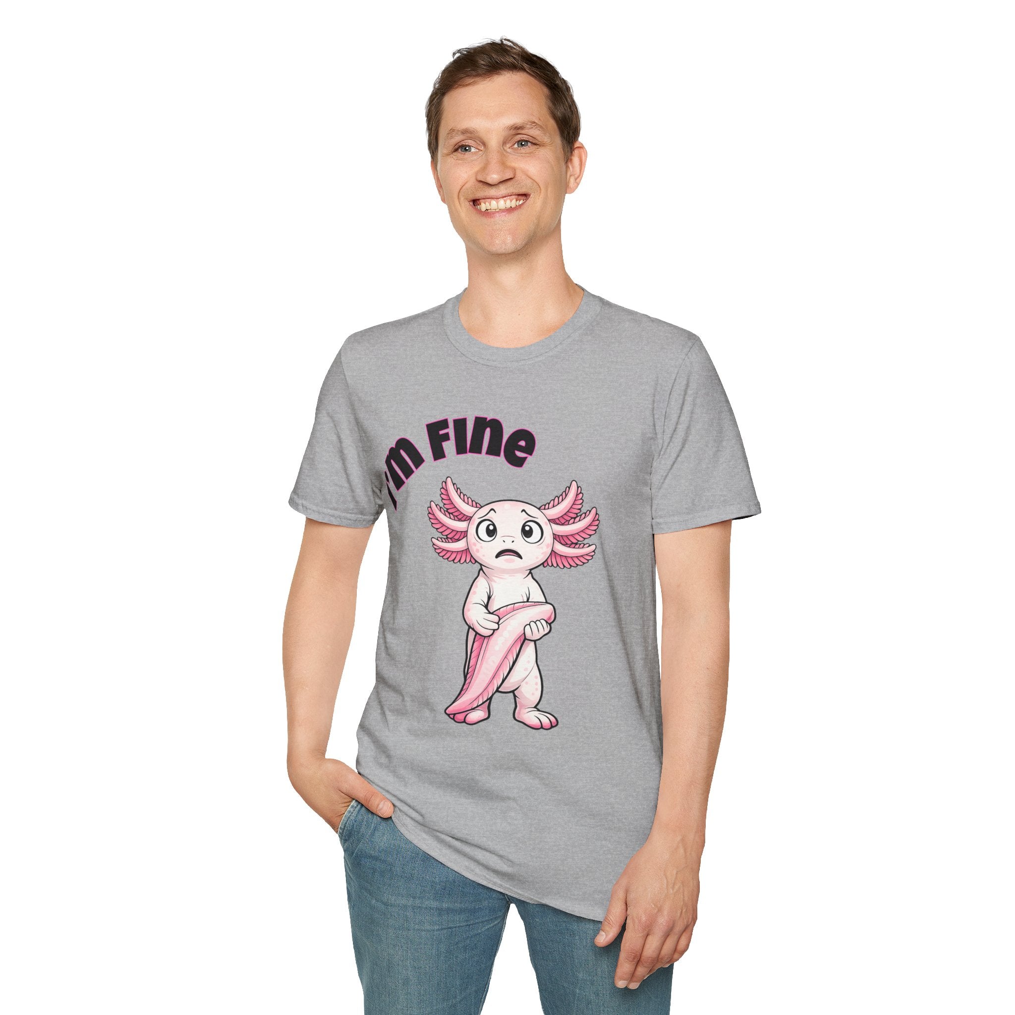 Funny Axolotl T-Shirt | I'm Fine Graphic Tee