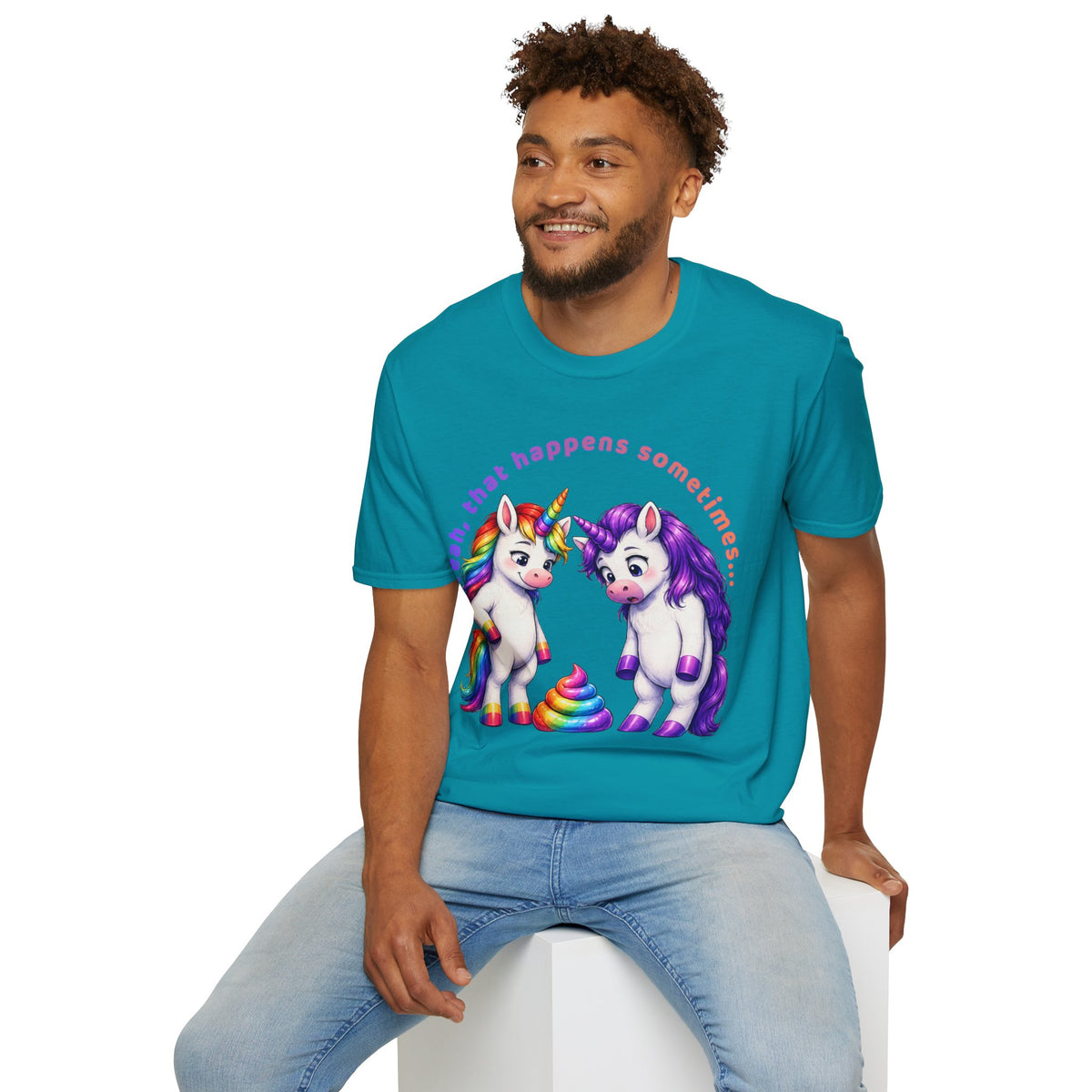 Funny Unicorn T-Shirt | Yeah, That Happens Sometimes Graphic Tee