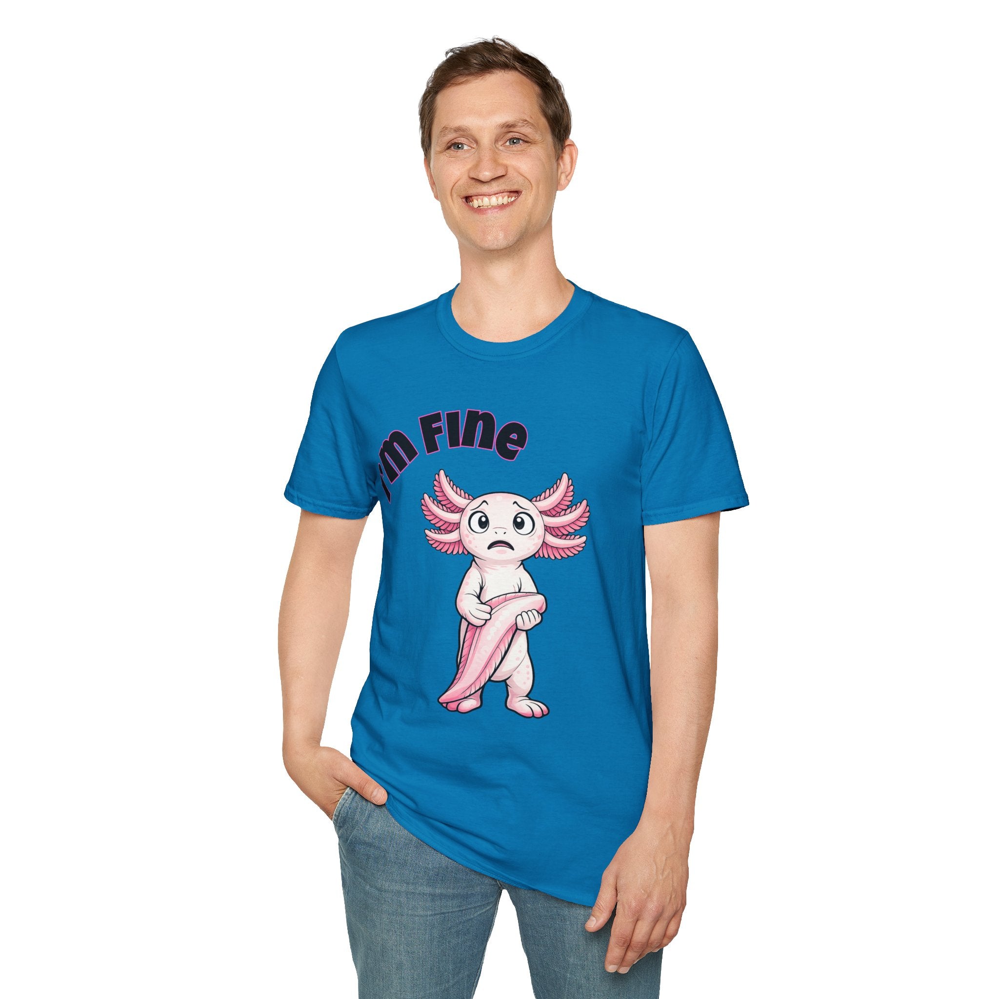 Funny Axolotl T-Shirt | I'm Fine Graphic Tee
