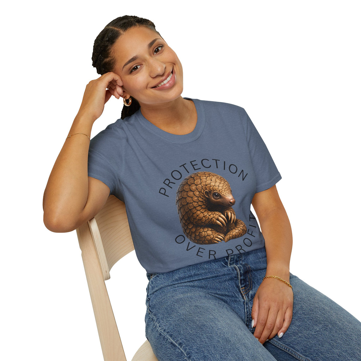 Protection Over Profit T-Shirt — Wildlife Conservation Pangolin Tee