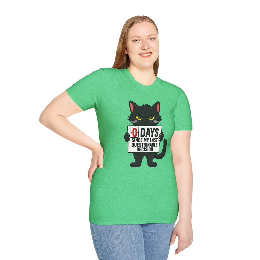 0 Days Since My Last Questionable Decision Graphic Tee
