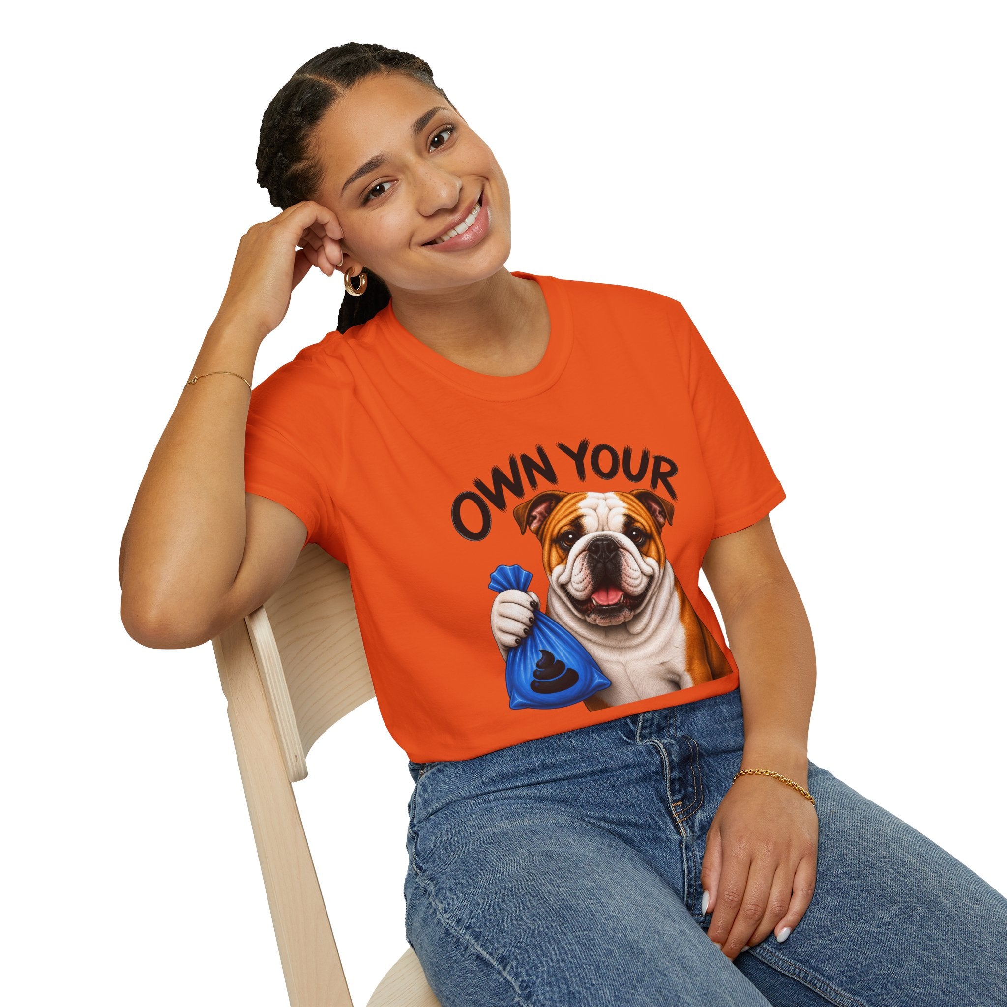 Own Your Poop Bulldog Tee