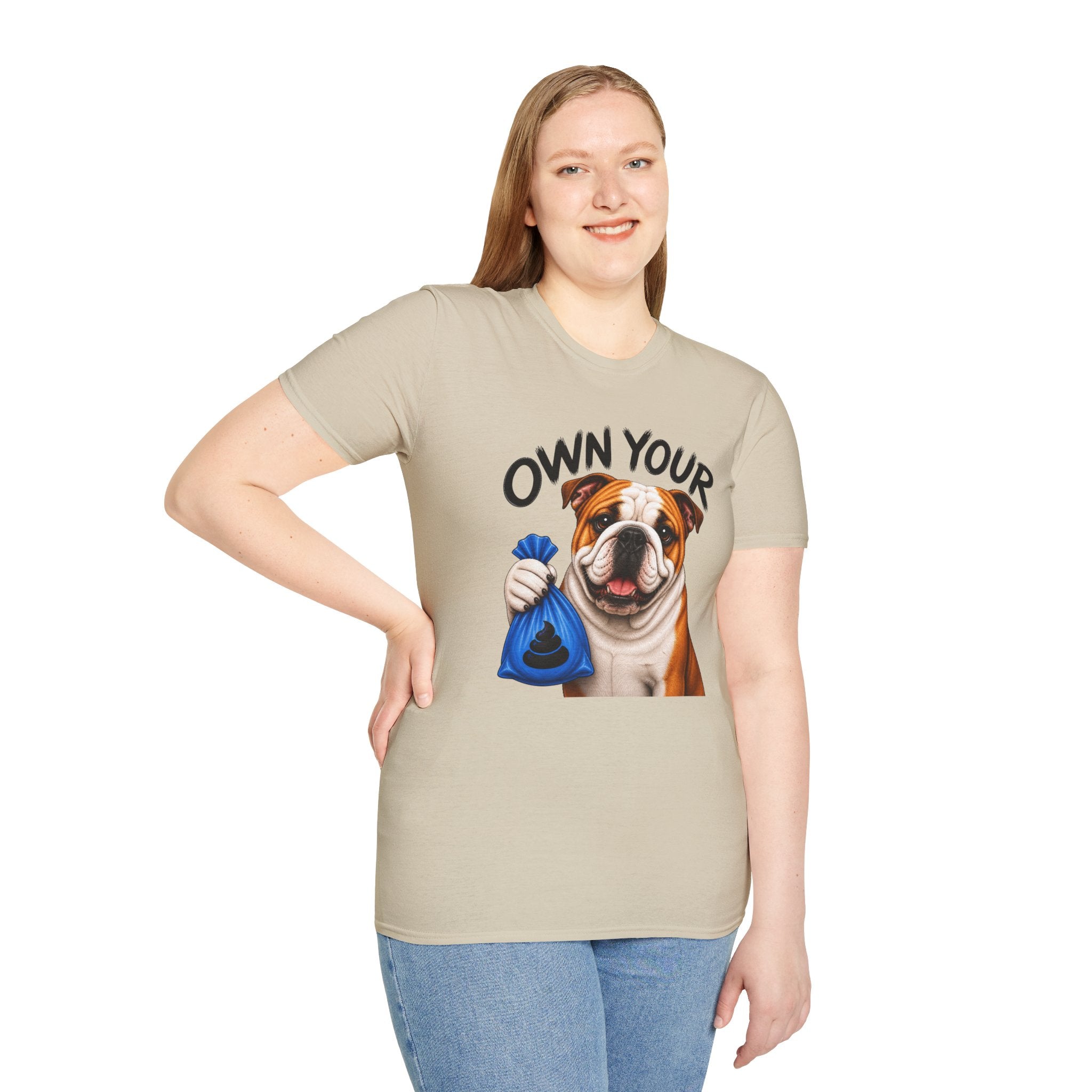 Own Your Poop Bulldog Tee