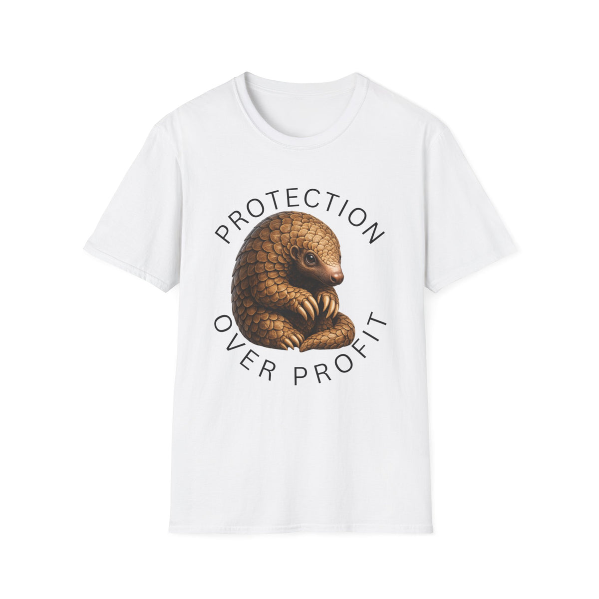 Protection Over Profit T-Shirt — Wildlife Conservation Pangolin Tee