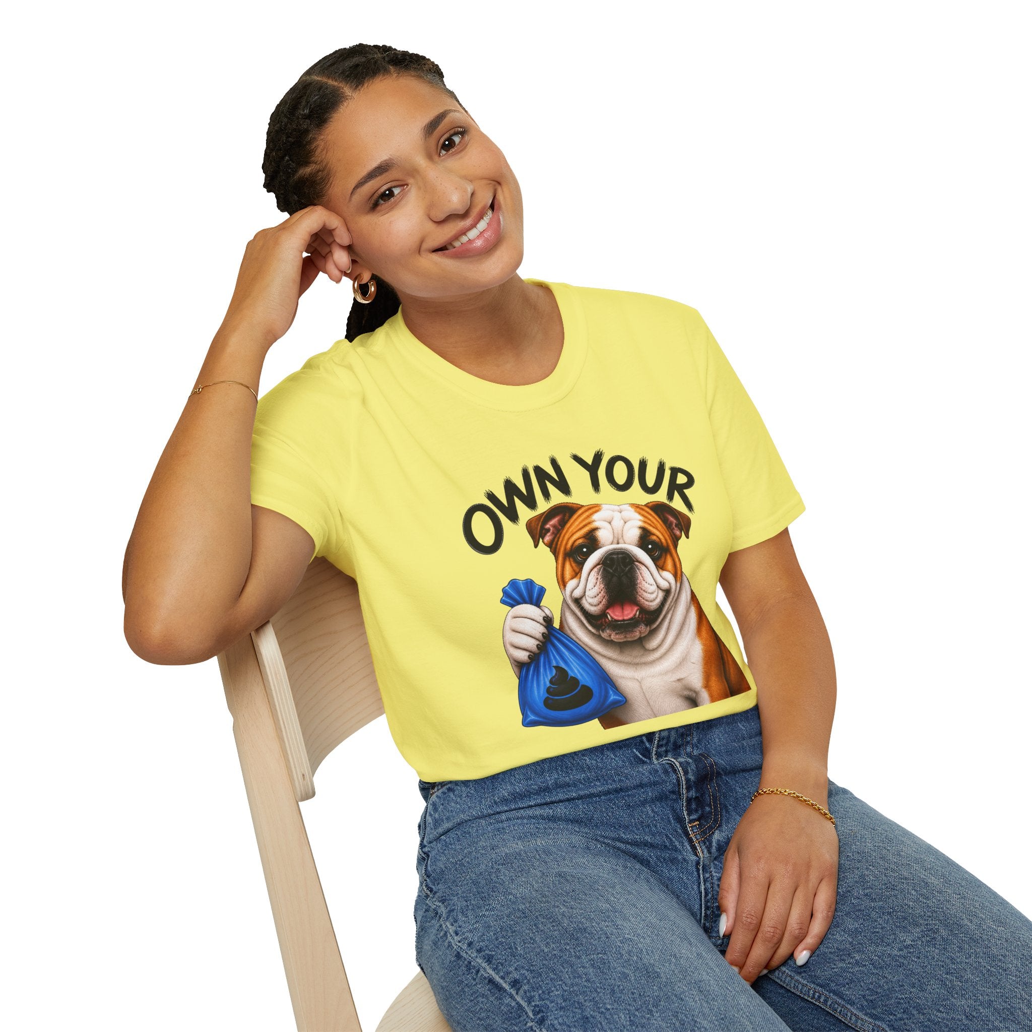Own Your Poop Bulldog Tee