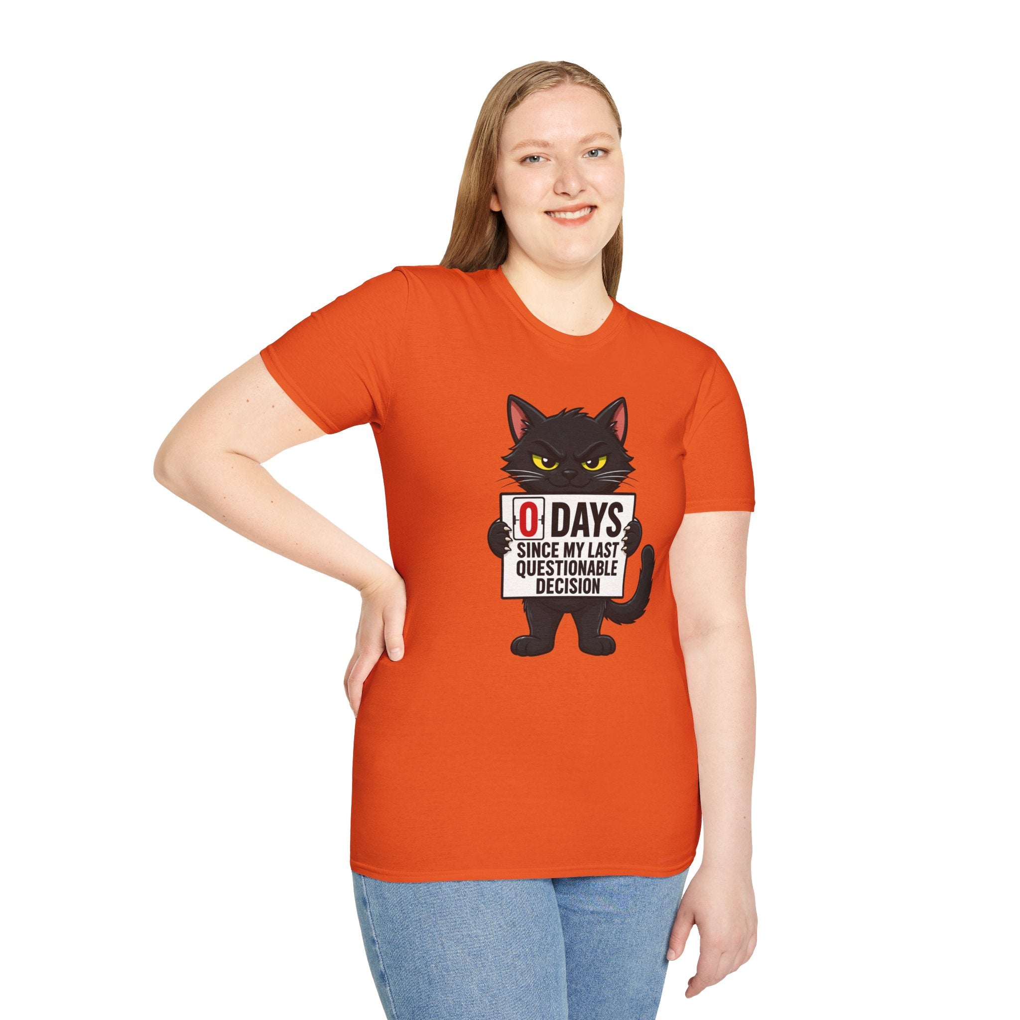 0 Days Since My Last Questionable Decision Graphic Tee