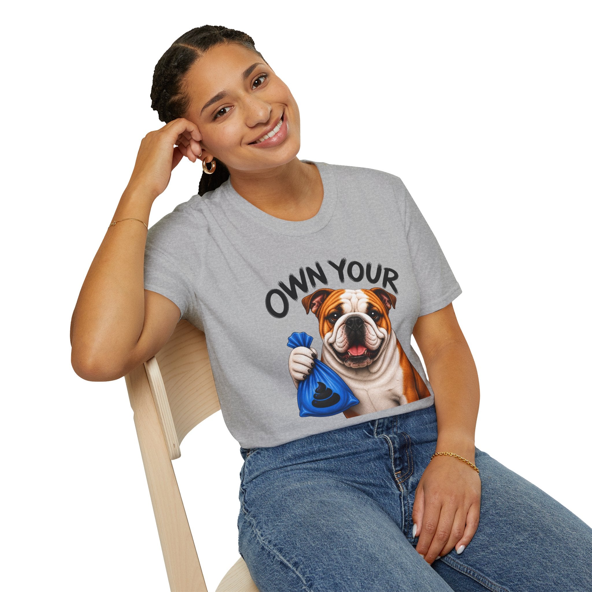 Own Your Poop Bulldog Tee